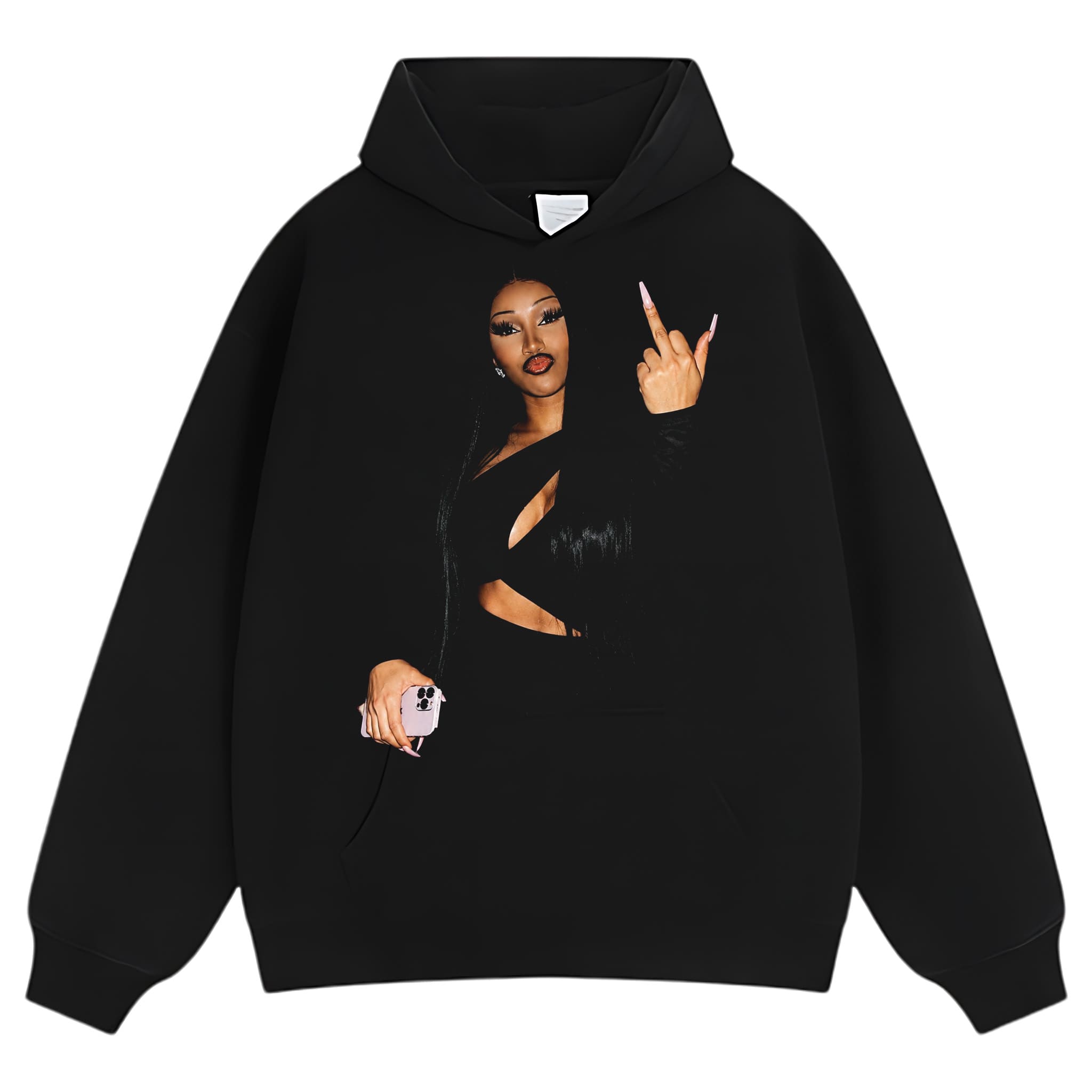 CARDI B MIDDLE FINGER MEME VINTAGE V2 TANK TOP & TEE & LONG SLEEVE & LAYERED LS & HOODIE
