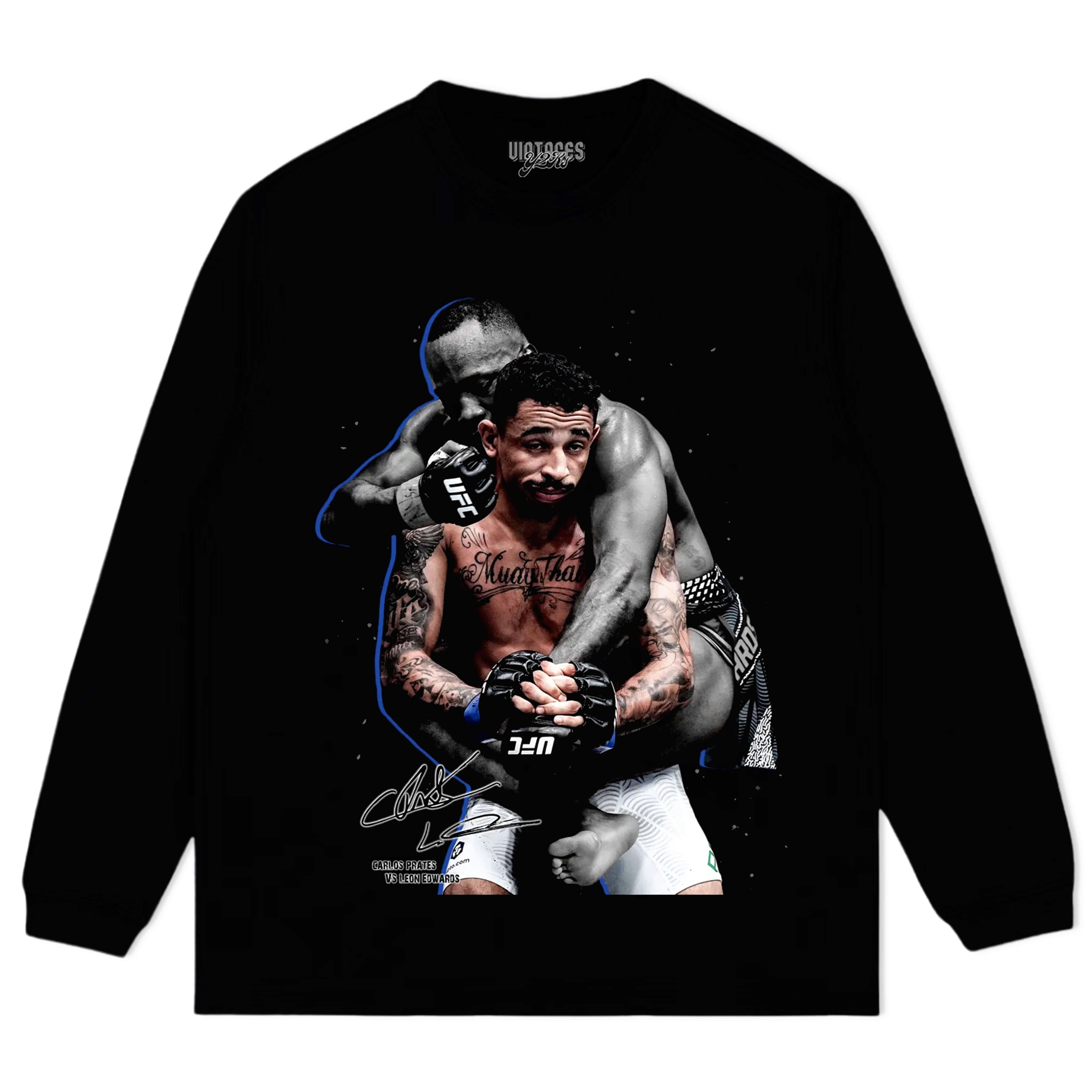 CARLOS PRATES VS LEON EDWARDS  V12 TEE & LS & HOODIE