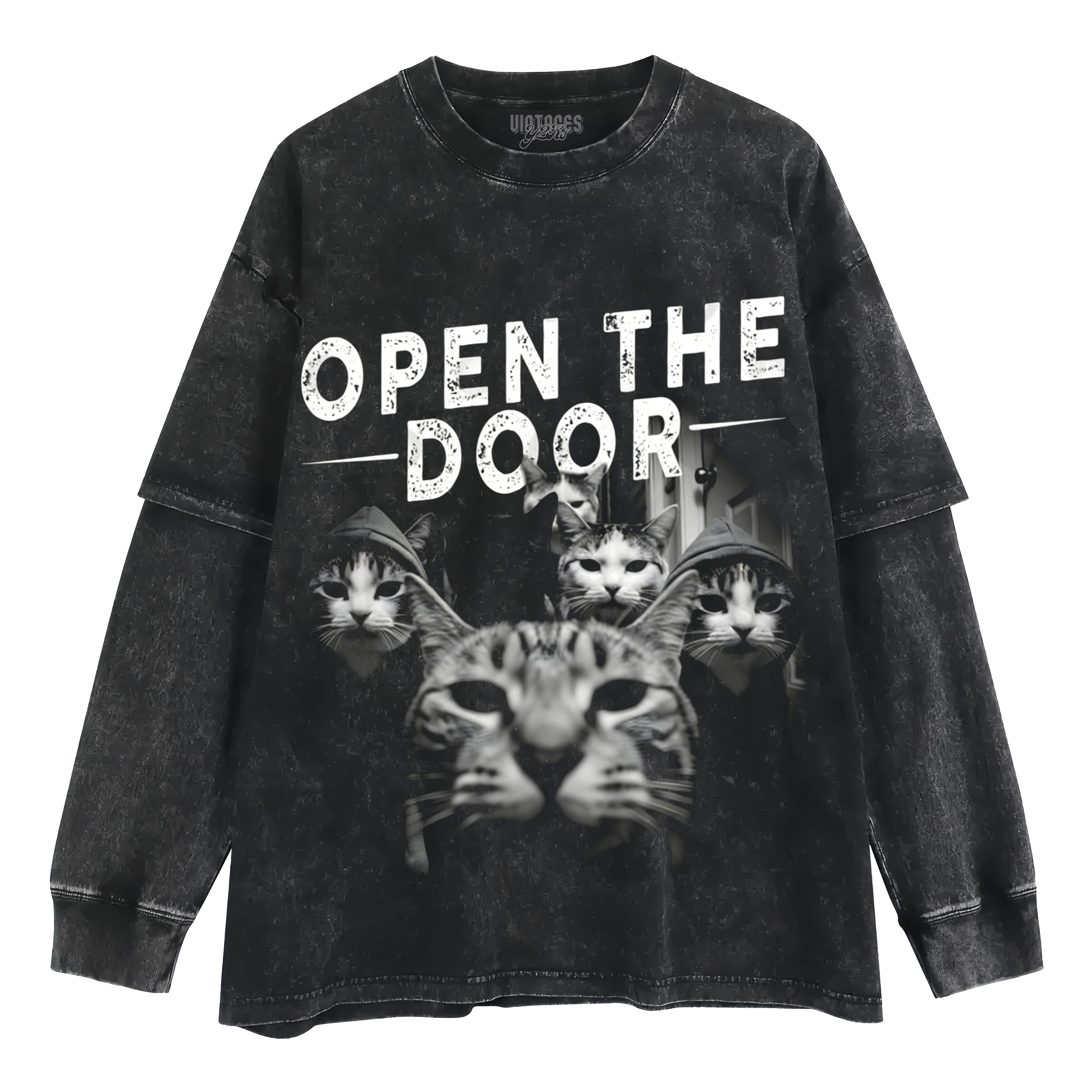 CAT GANG OPEN THE DOOR LAYERED LONG SLEEVE