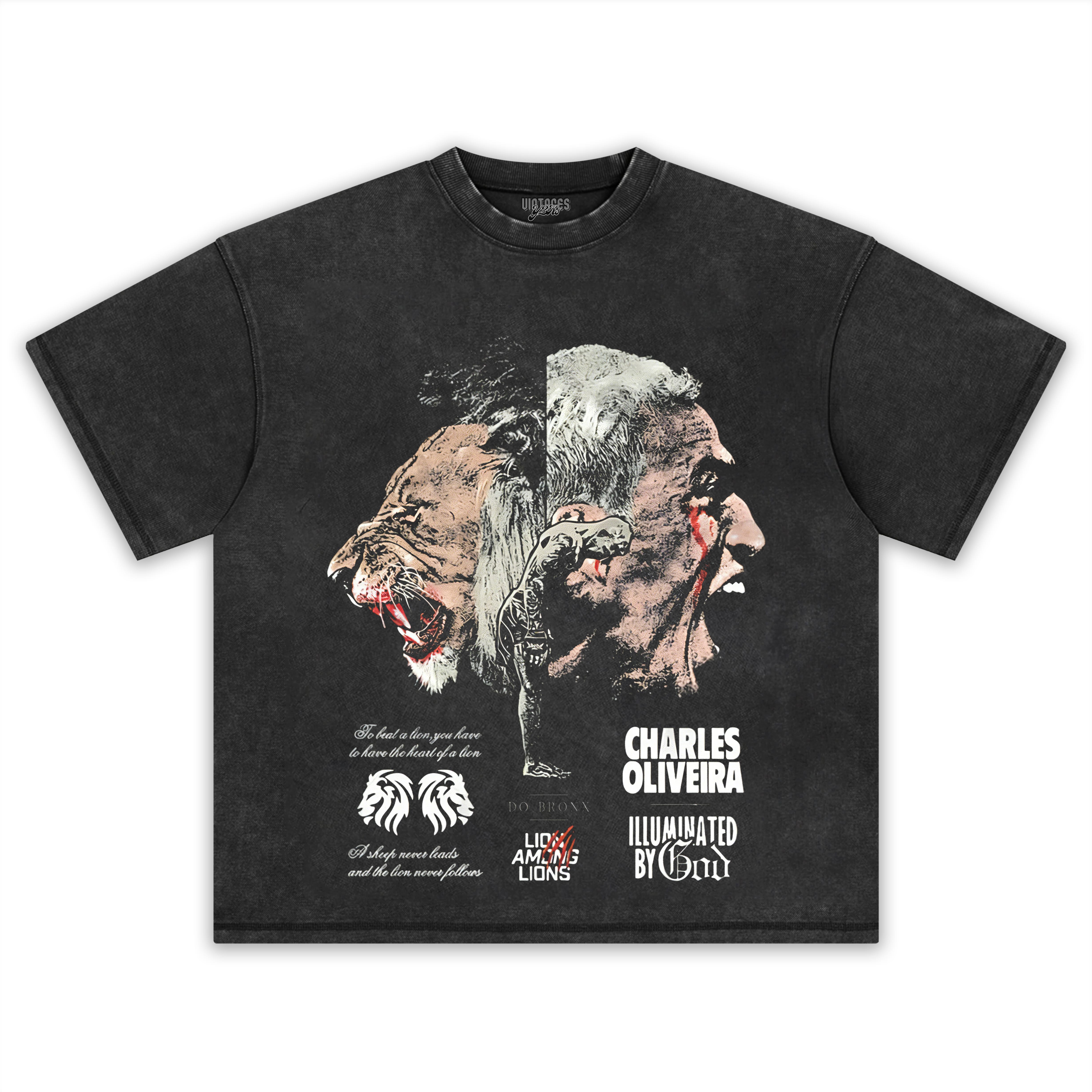 CHARLES OLIVEIRA LION AMONG LIONS TEE & LS & HOODIE
