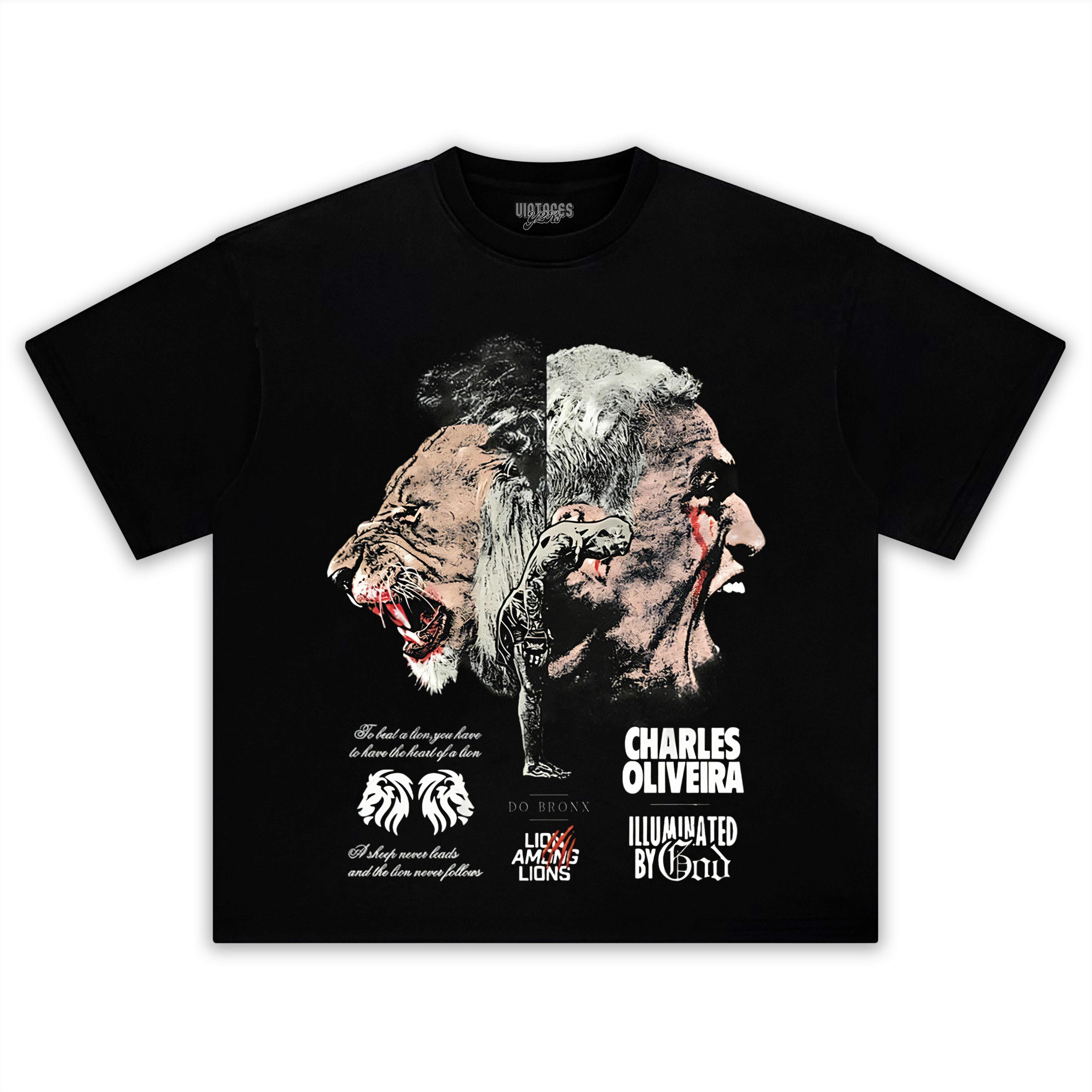 CHARLES OLIVEIRA LION AMONG LIONS TEE & LS & HOODIE