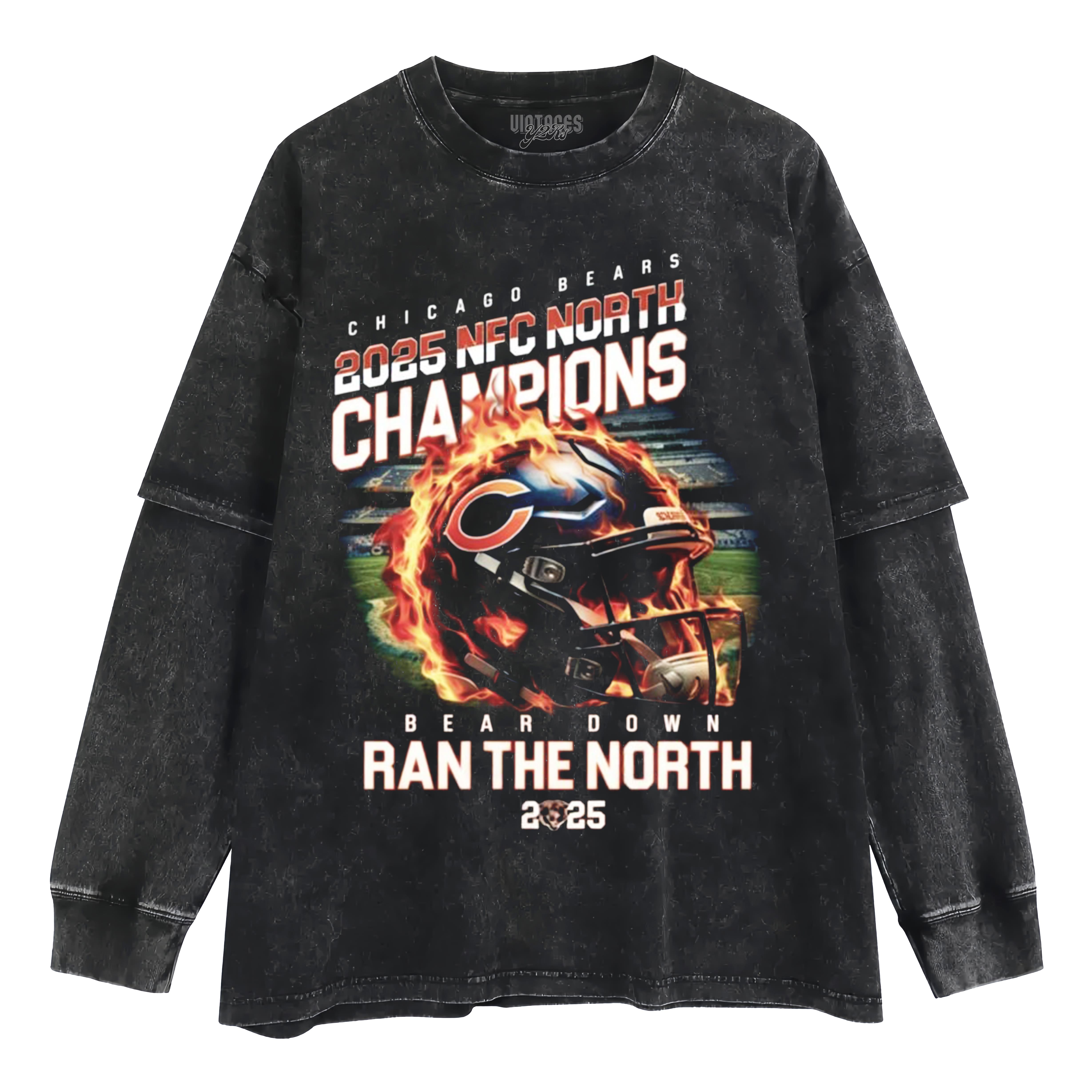 CHICAGO-BEARS-2025-NFC-NORTH-CHAMPIONS V2 LAYERED LONG SLEEVE