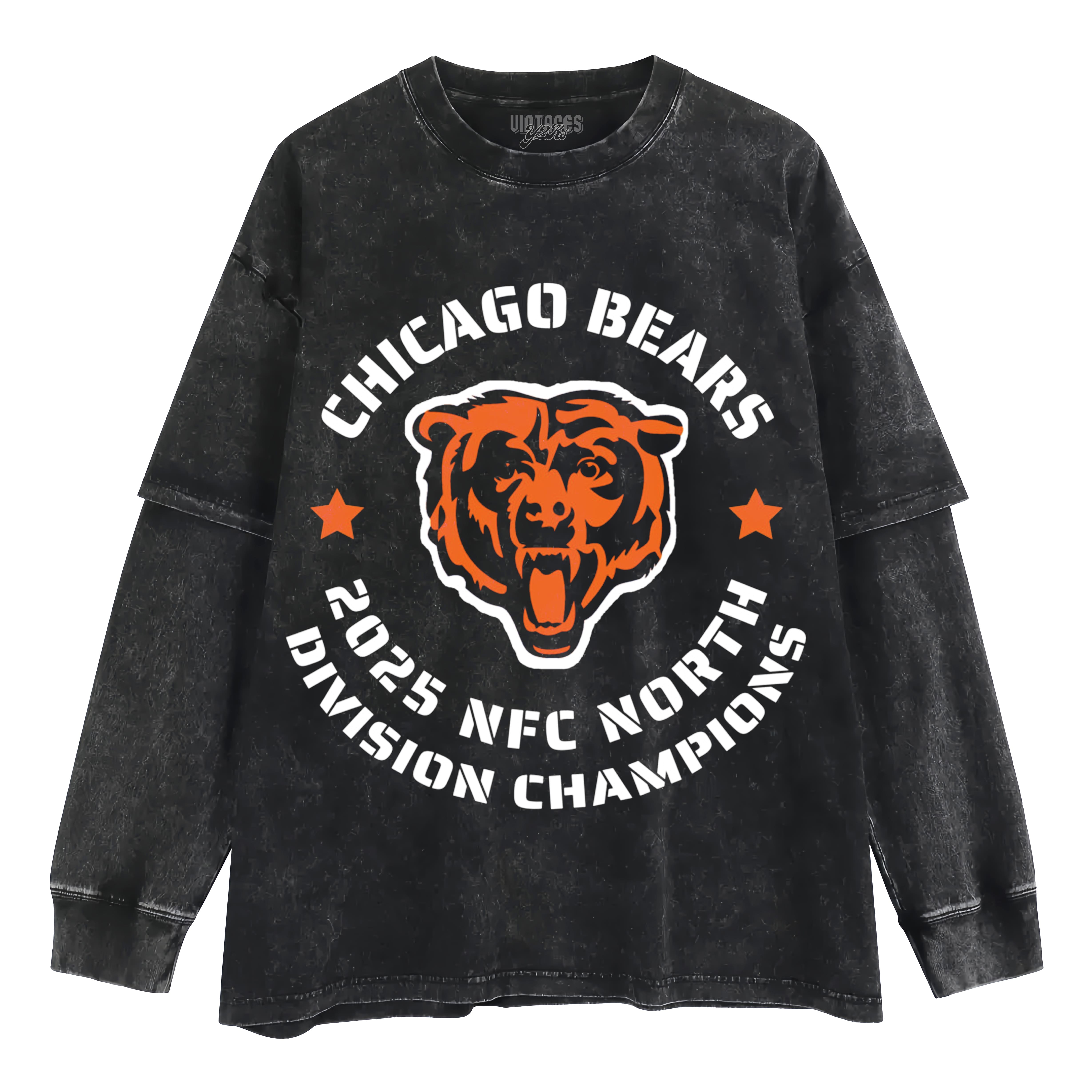 CHICAGO BEARS 2025 NFC NORTH DIVISION CHAMPIONS LAYERED LONG SLEEVE