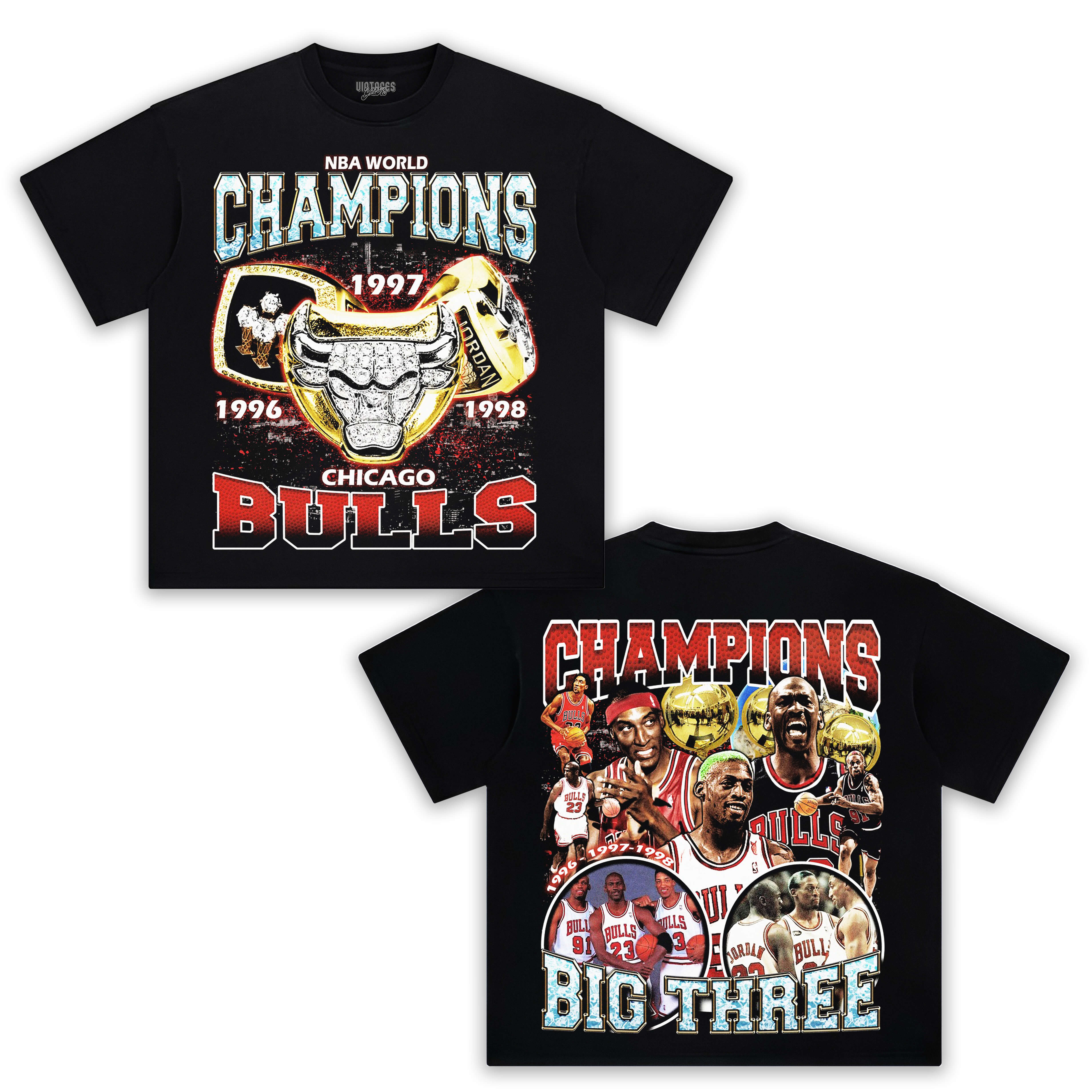 CHICAGO BULLS & BIG THREE CHAMPIONSHIP TEE