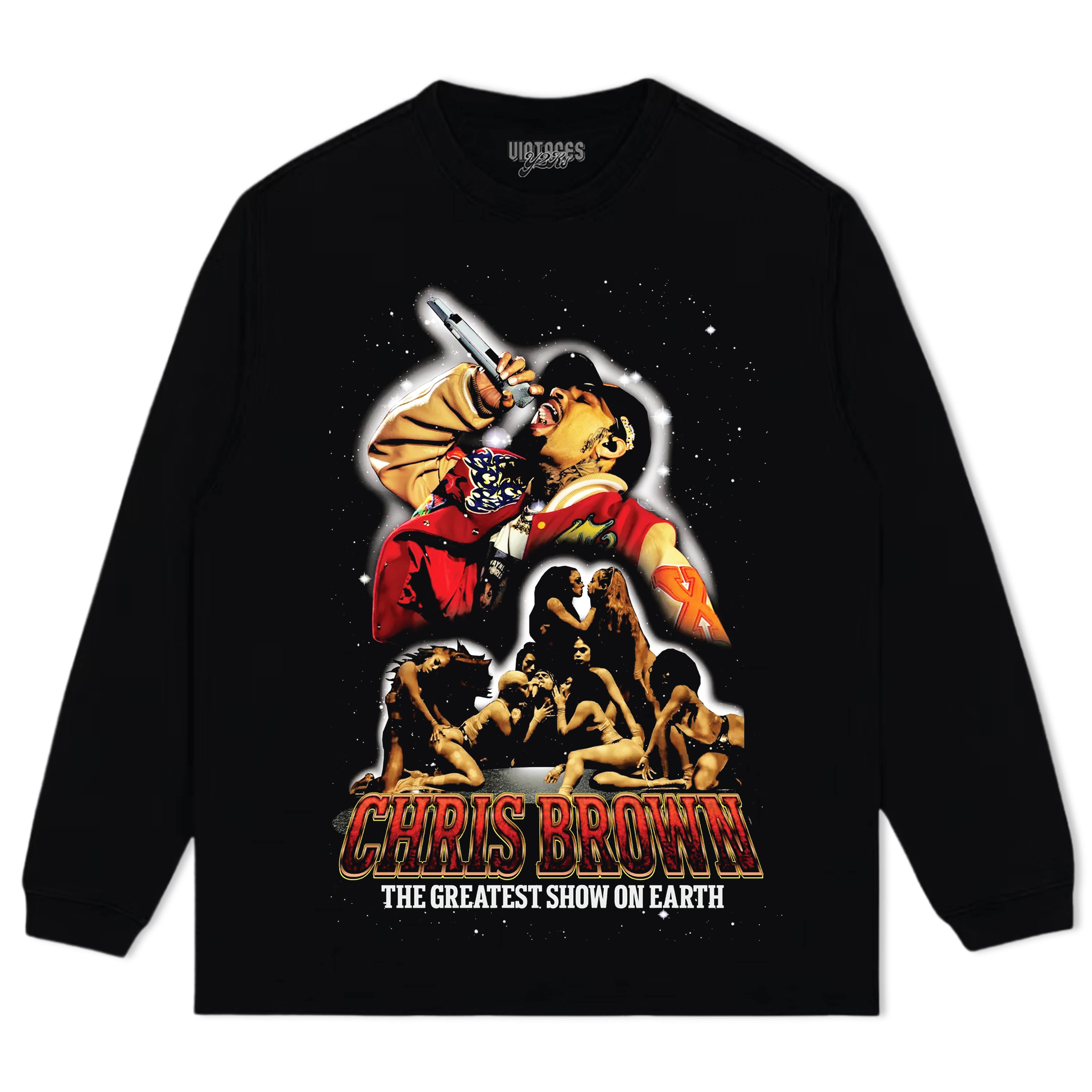 CHRIS BROWN & GREATEST SHOW ON EARTH COLLAGE TEE & LS & HOODIE