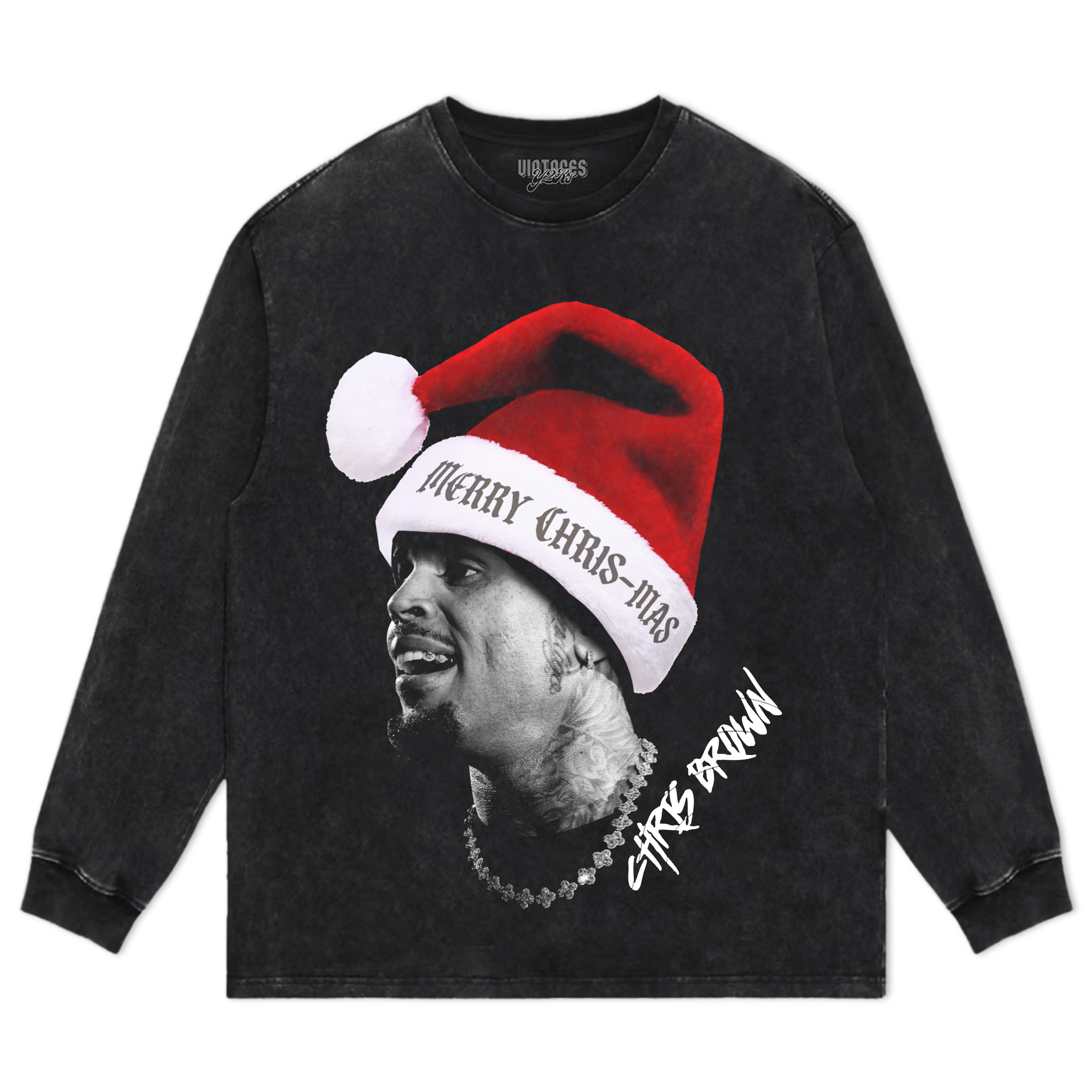 CHRIS BROWN & MERRY CHRIS-MAS BIG HEAD TEE & LS & HOODIE