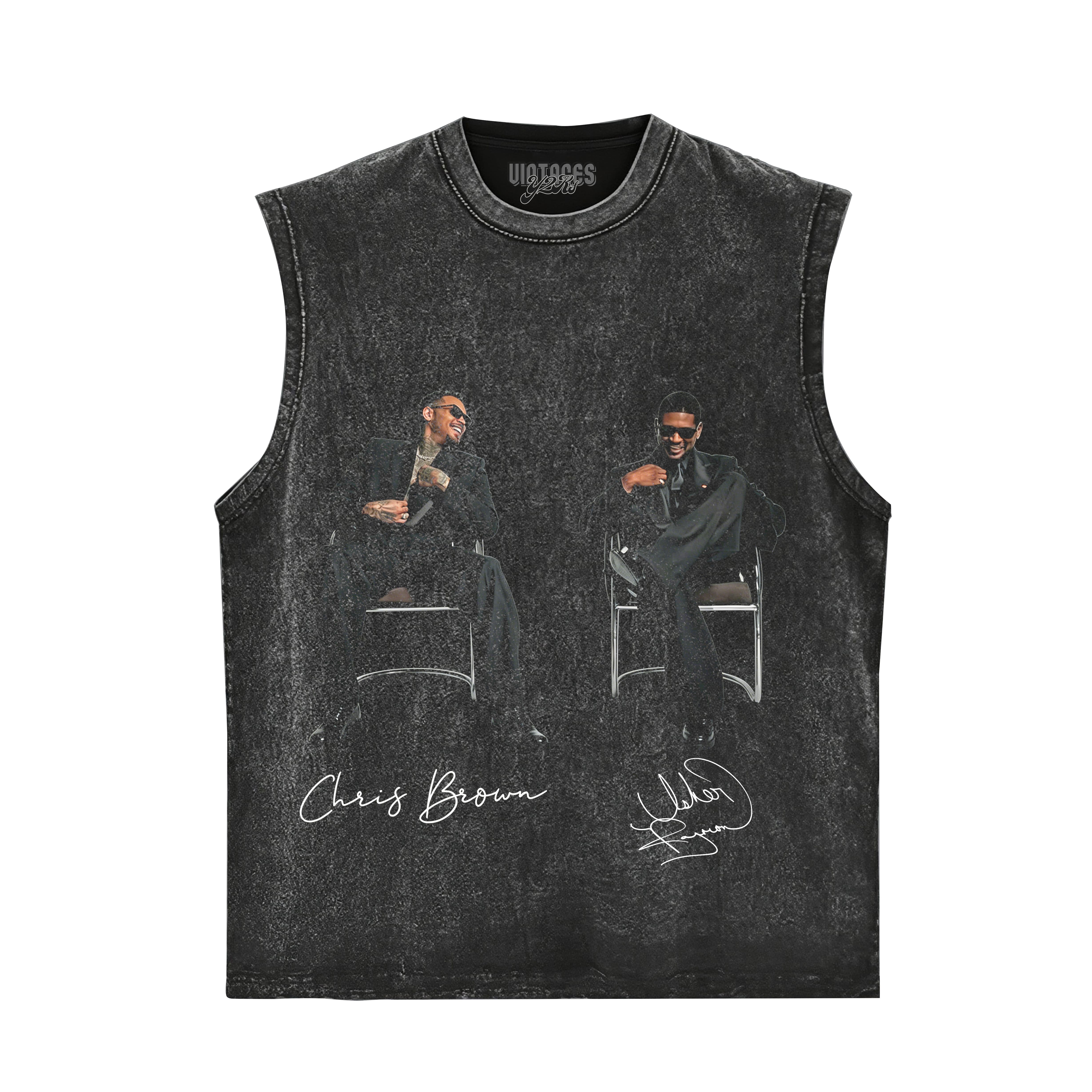 CHRIS BROWN & USHER THE R&B TOUR TANK TOP & TEE & LONG SLEEVE & LAYERED LS & HOODIE