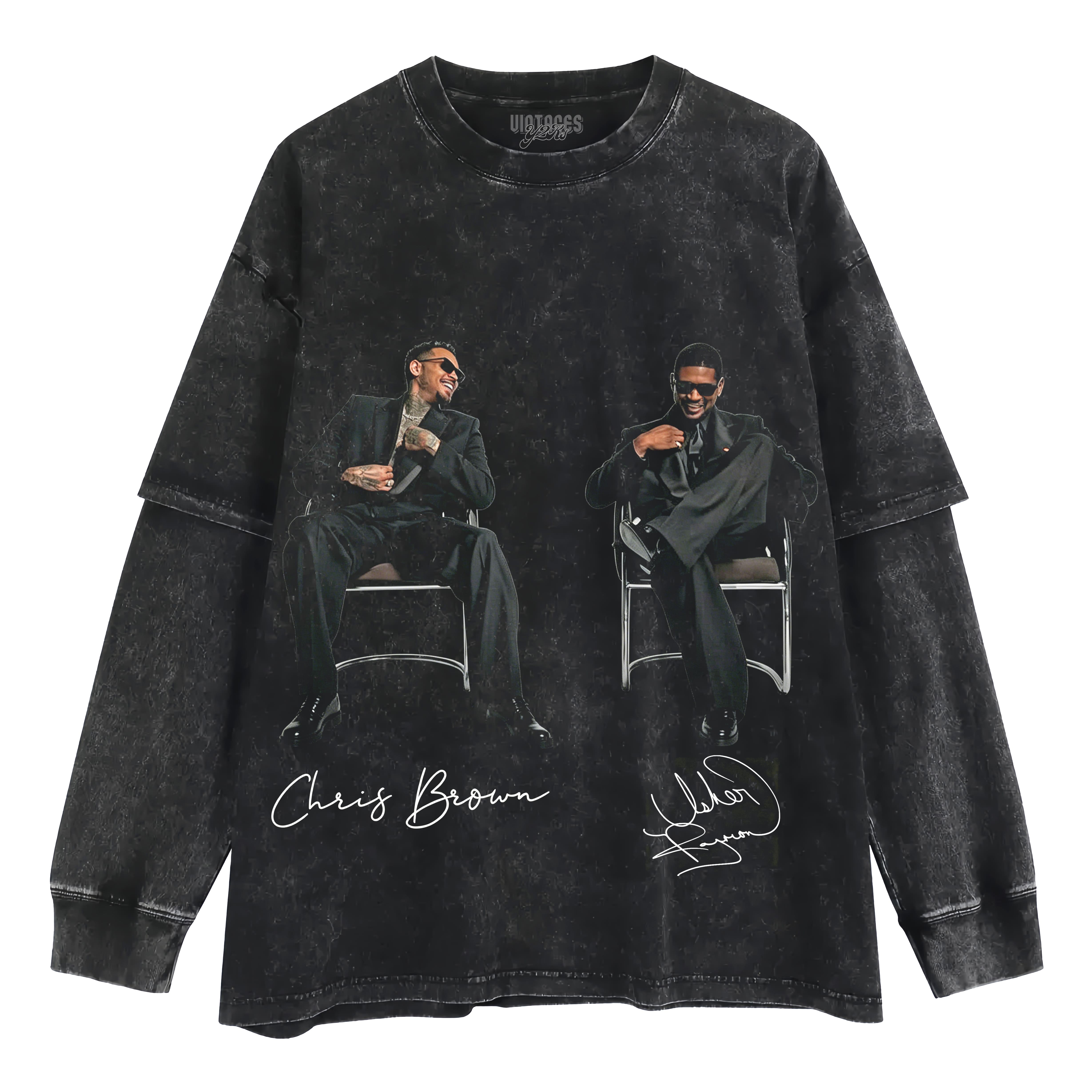 CHRIS BROWN & USHER THE R&B TOUR TANK TOP & TEE & LONG SLEEVE & LAYERED LS & HOODIE