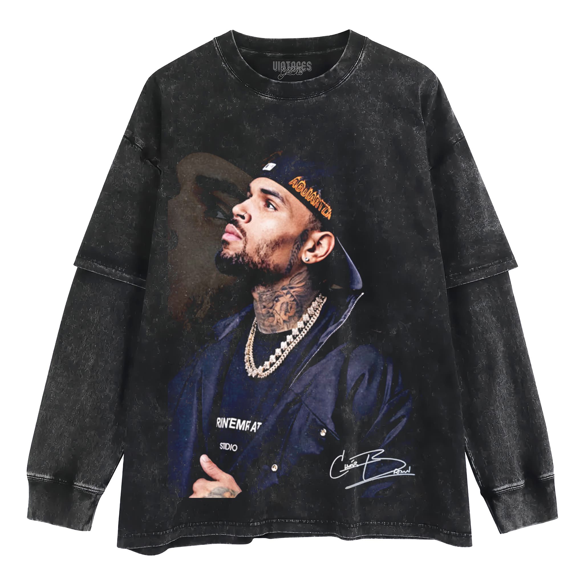 CHRIS BROWN VINTAGE ART TANK TOP & TEE & LONG SLEEVE & LAYERED LS & HOODIE