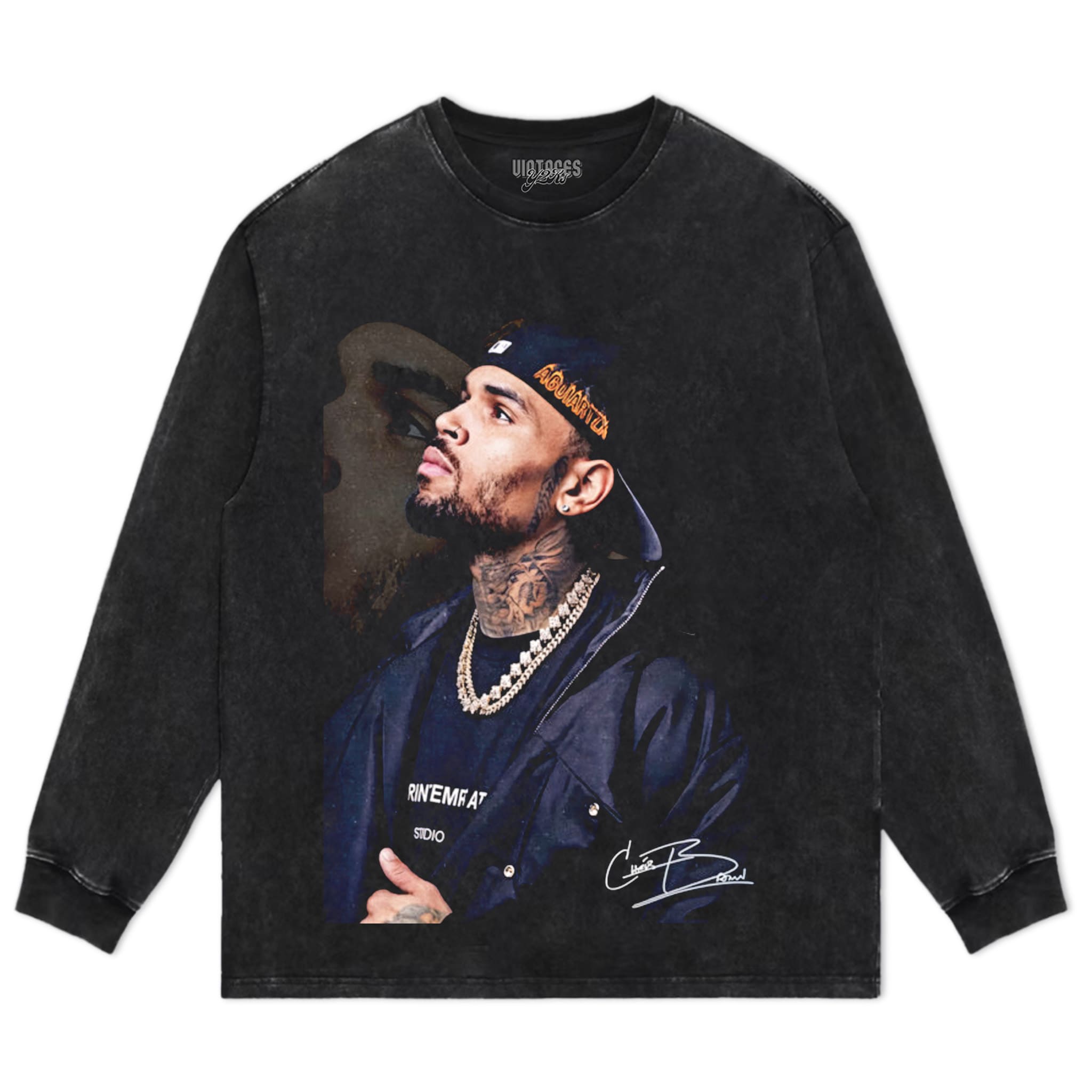 CHRIS BROWN VINTAGE ART TANK TOP & TEE & LONG SLEEVE & LAYERED LS & HOODIE