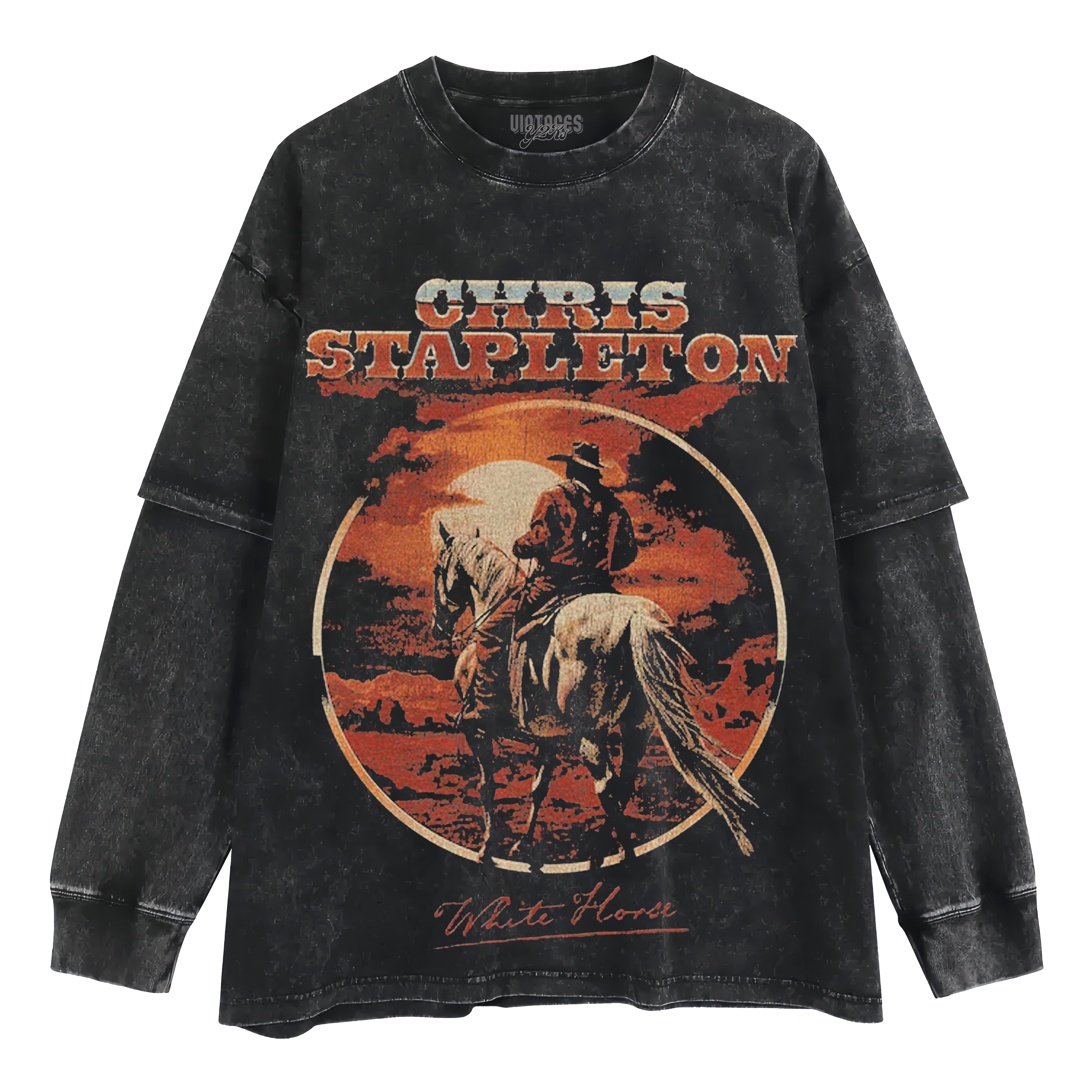 CHRIS STAPLETON WHITE HOUSE LAYERED LONG SLEEVE