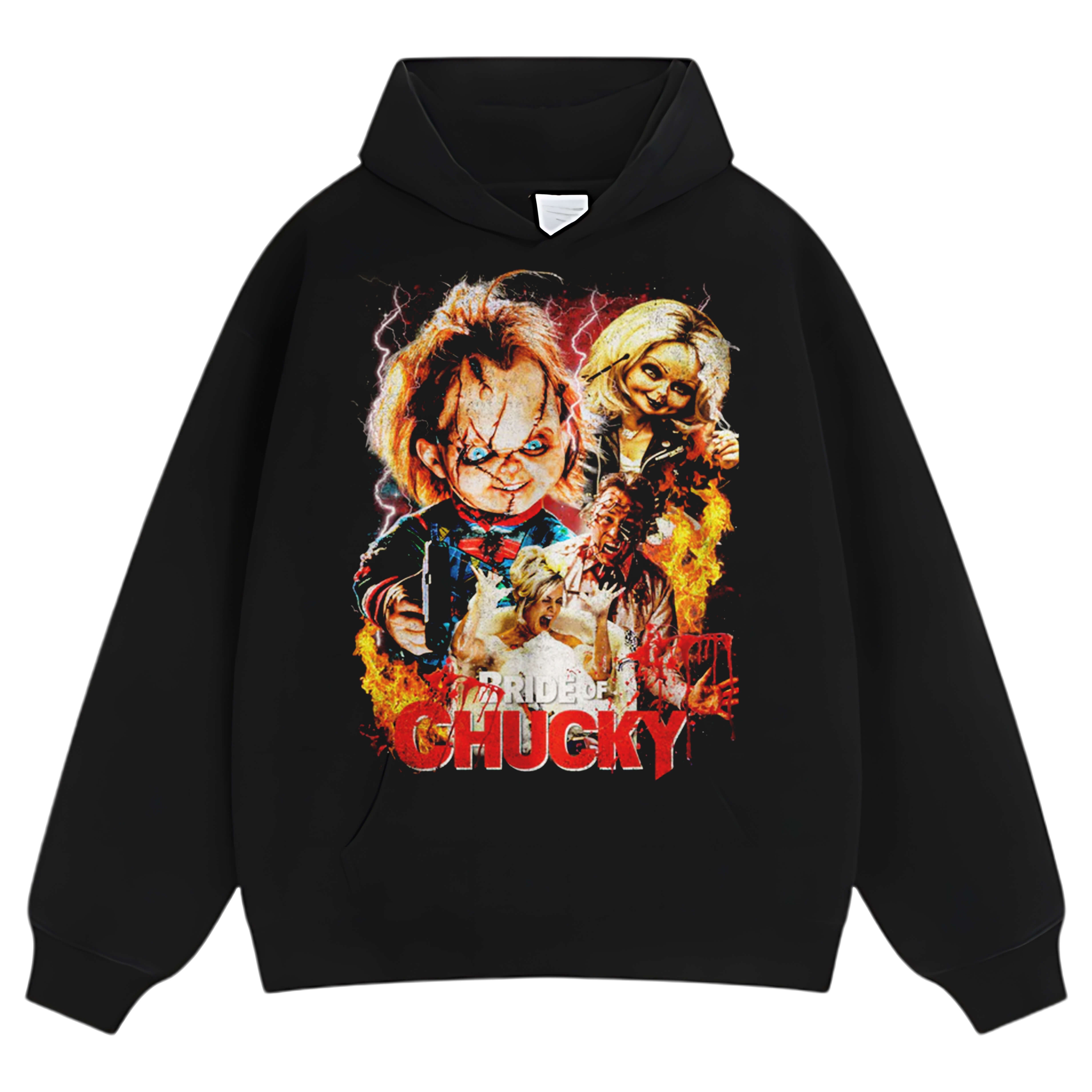 CHUCKY GETS LUCKY BRIDE OF CHUCKY TEE & LS & HOODIES