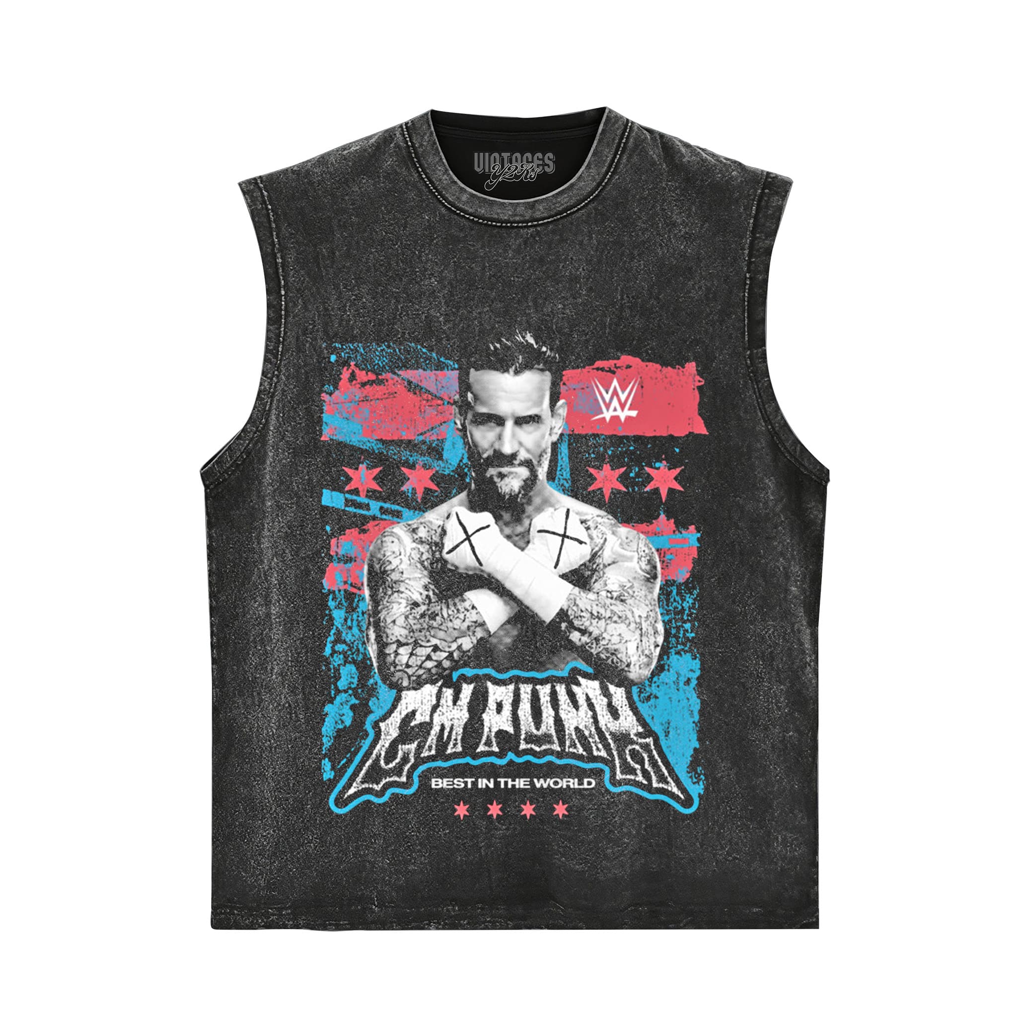 CM PUNK BEST IN THE WORLD RETRO GRUNGE TANK TOP & TEE & LONG SLEEVE & LAYERED LS & HOODIE