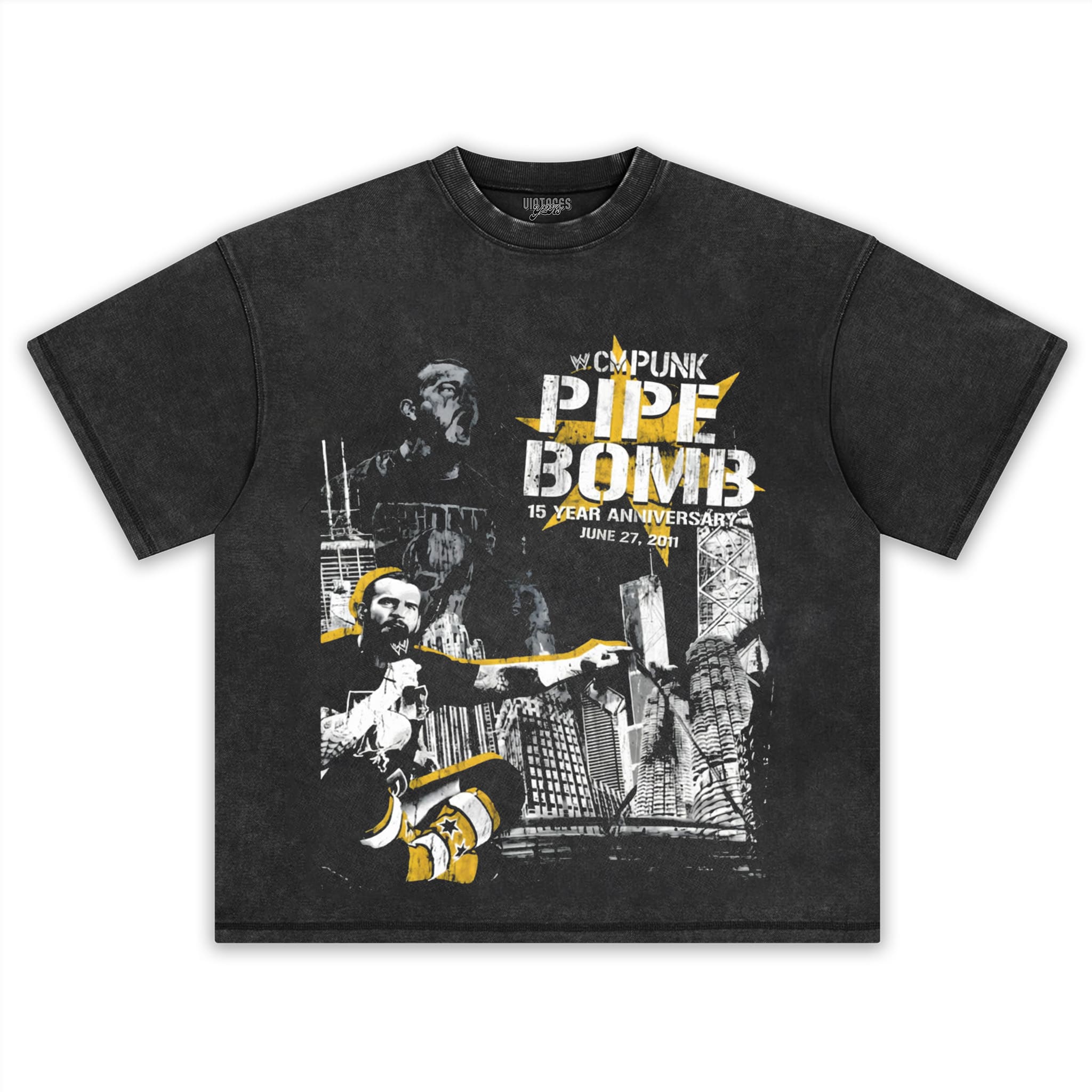 CM PUNK PIPE BOMB ANNIVERSARY WWE TANK TOP & TEE & LONG SLEEVE & LAYERED LS & HOODIE