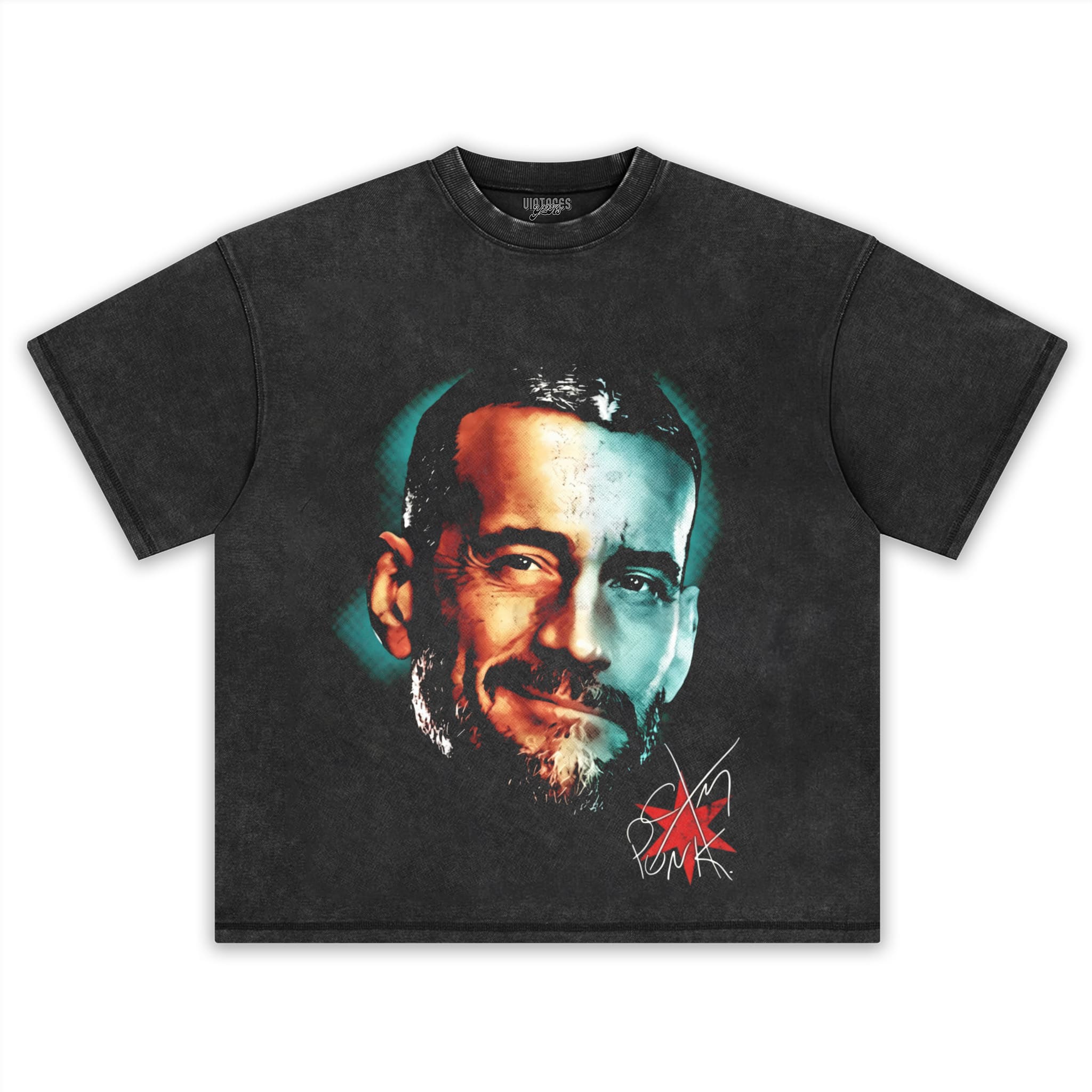 CM PUNK SIGNED WWE PRO WRESTLING TANK TOP & TEE & LONG SLEEVE & LAYERED LS & HOODIE
