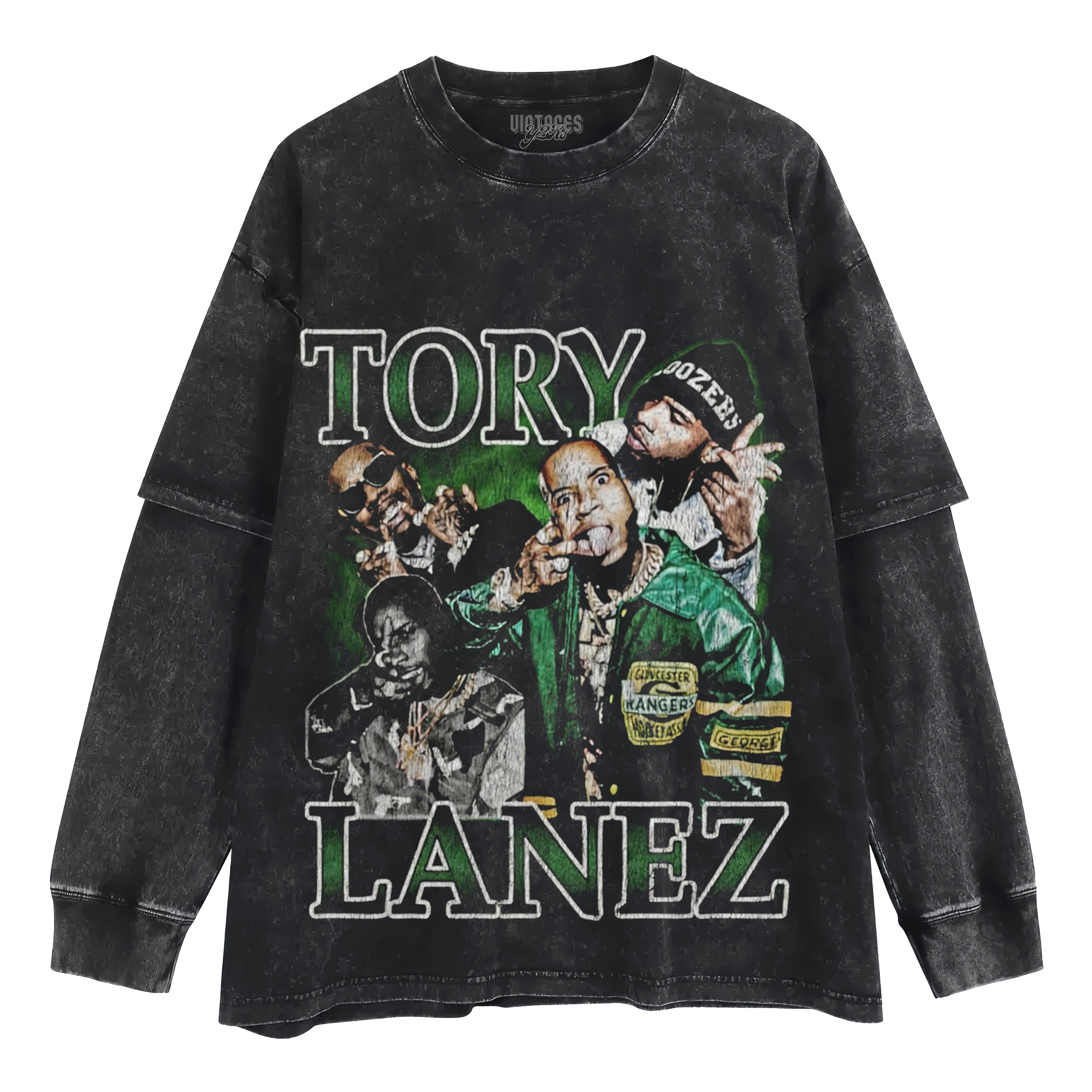 COLLAGE TORY LANEZ VINTAGE LAYERED LONG SLEEVE
