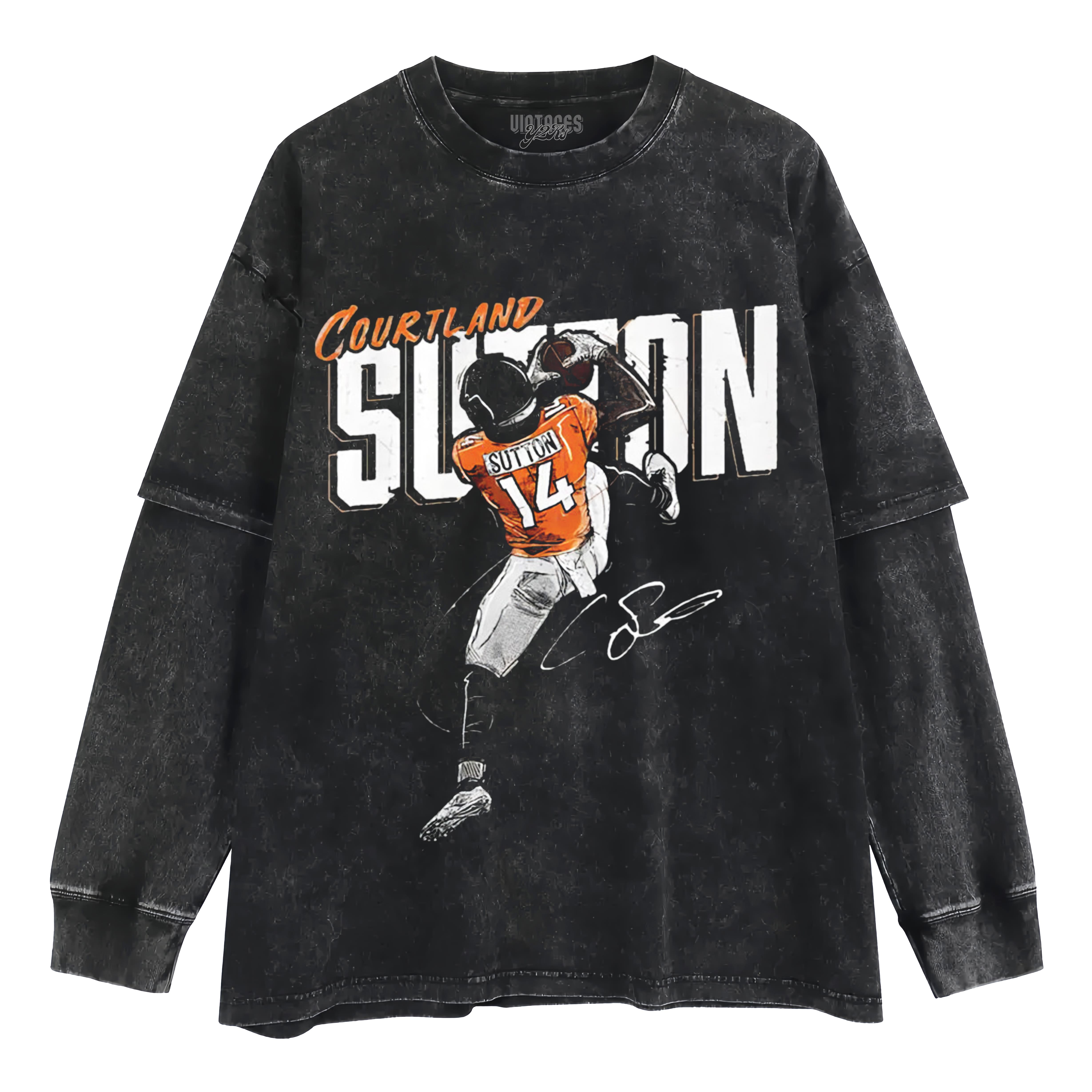 COURTLAND SUTTON DENVER BRONCOS LAYERED LONG SLEEVE