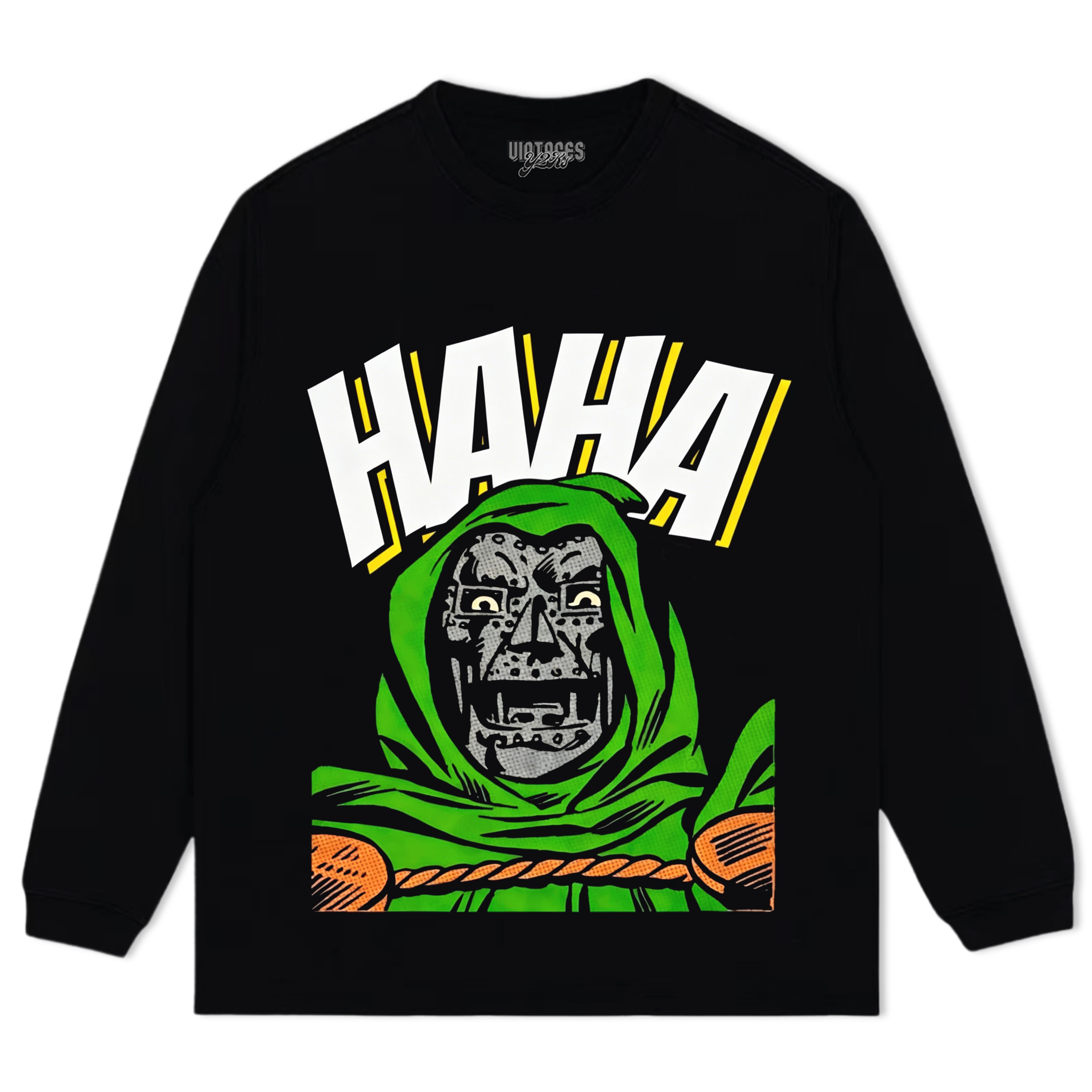 CRAZY DR DOOM LOOSING MIND HAHA TANK TOP & TEE & LONG SLEEVE & LAYERED LS & HOODIE