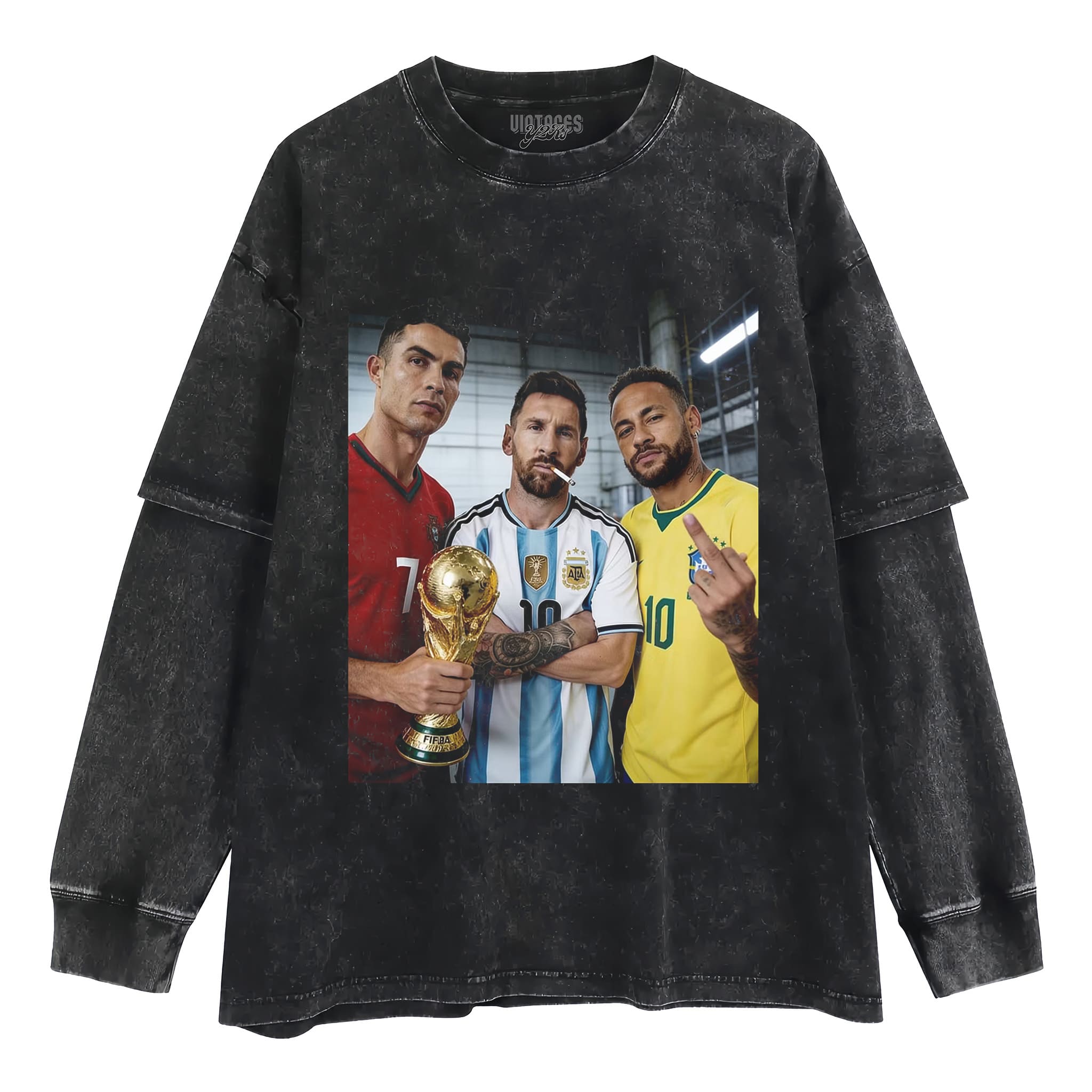 CRISTIANO RONALDO & LIONEL MESSI & NEYMAR JR. TANK TOP & TEE & LONG SLEEVE & LAYERED LS & HOODIE