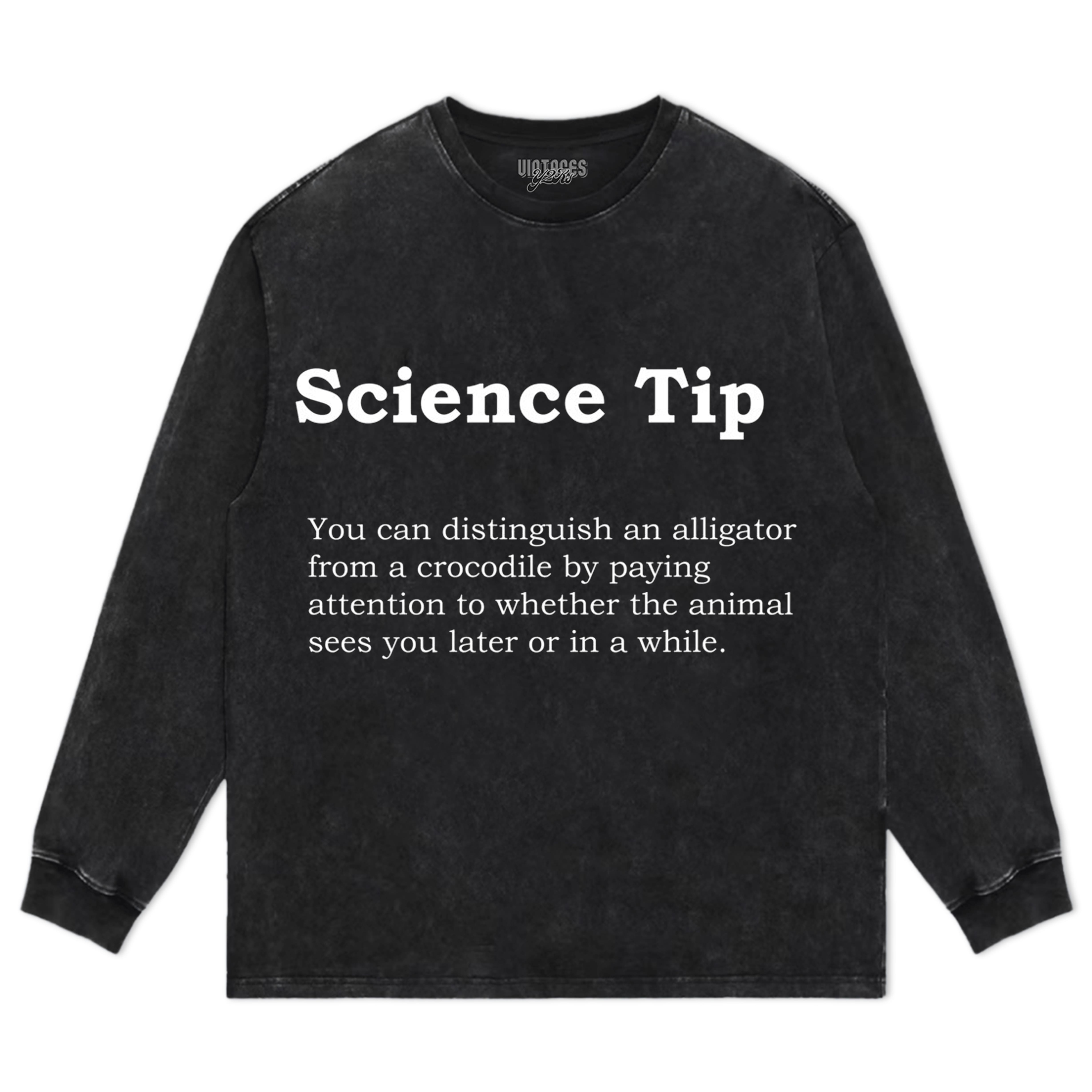 CROCODILE ALLIGATOR FUNNY SCIENCE TIP TEE & LS & HOODIE