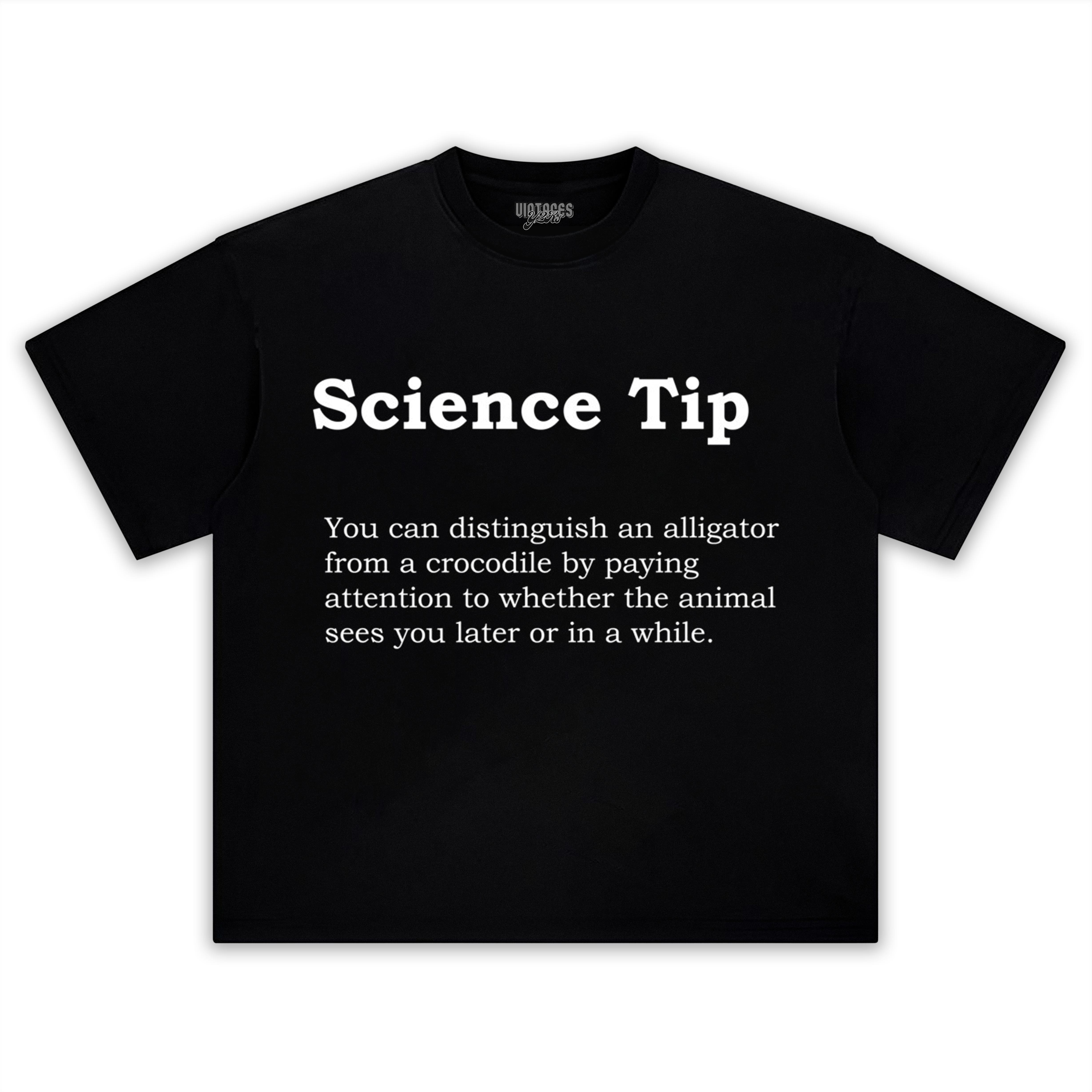CROCODILE ALLIGATOR FUNNY SCIENCE TIP TEE & LS & HOODIE