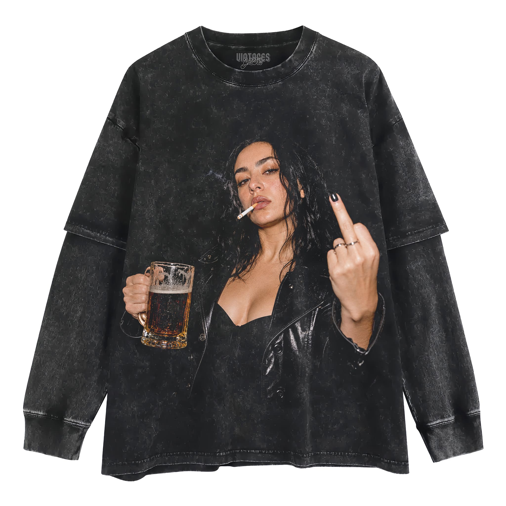 Charli XCX MIDDLE FINGER TANK TOP & TEE & LONG SLEEVE & LAYERED LS & HOODIE
