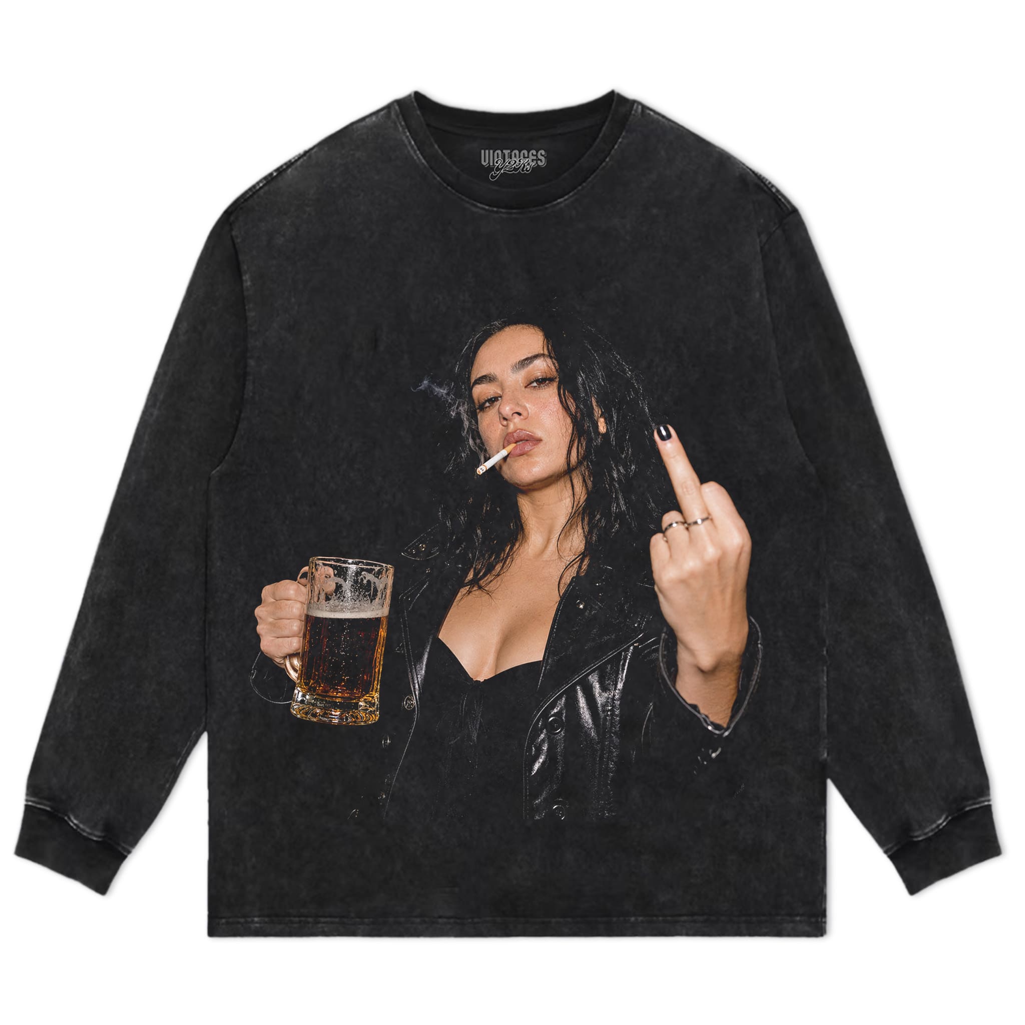 Charli XCX MIDDLE FINGER TANK TOP & TEE & LONG SLEEVE & LAYERED LS & HOODIE