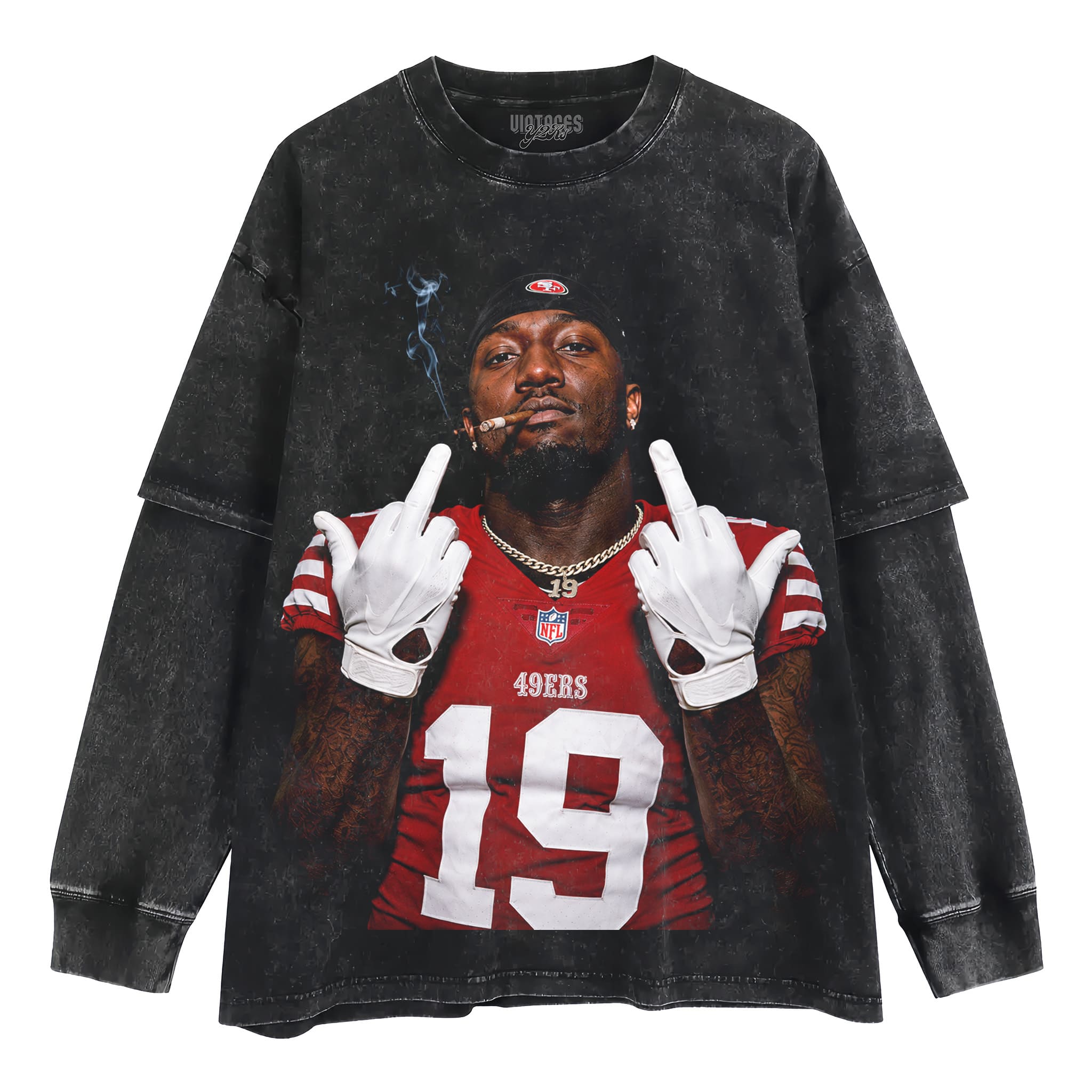 DEEBO SAMUEL - MIDDLE FINGER V4 TANK TOP & TEE & LONG SLEEVE & LAYERED LS & HOODIE