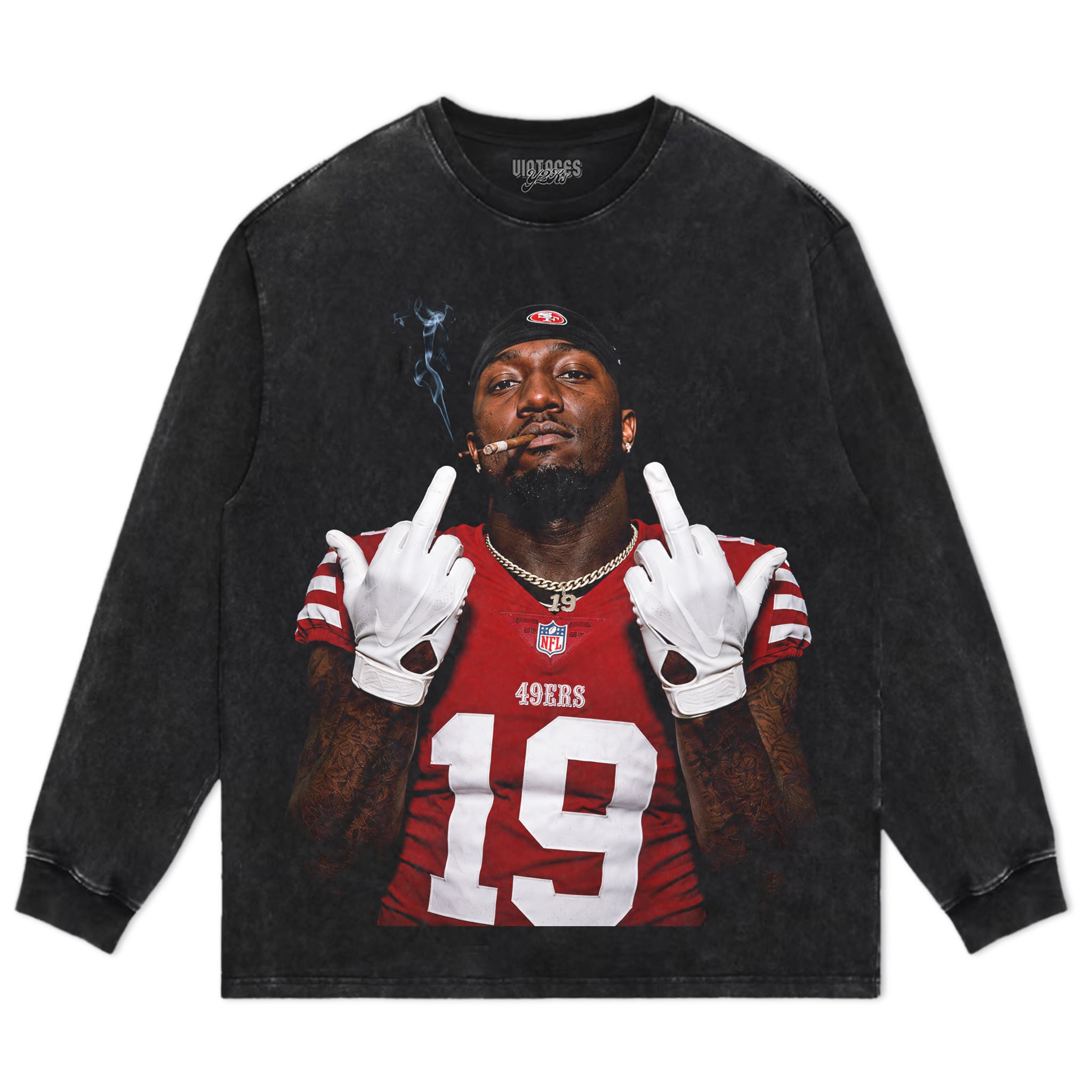 DEEBO SAMUEL - MIDDLE FINGER V4 TANK TOP & TEE & LONG SLEEVE & LAYERED LS & HOODIE