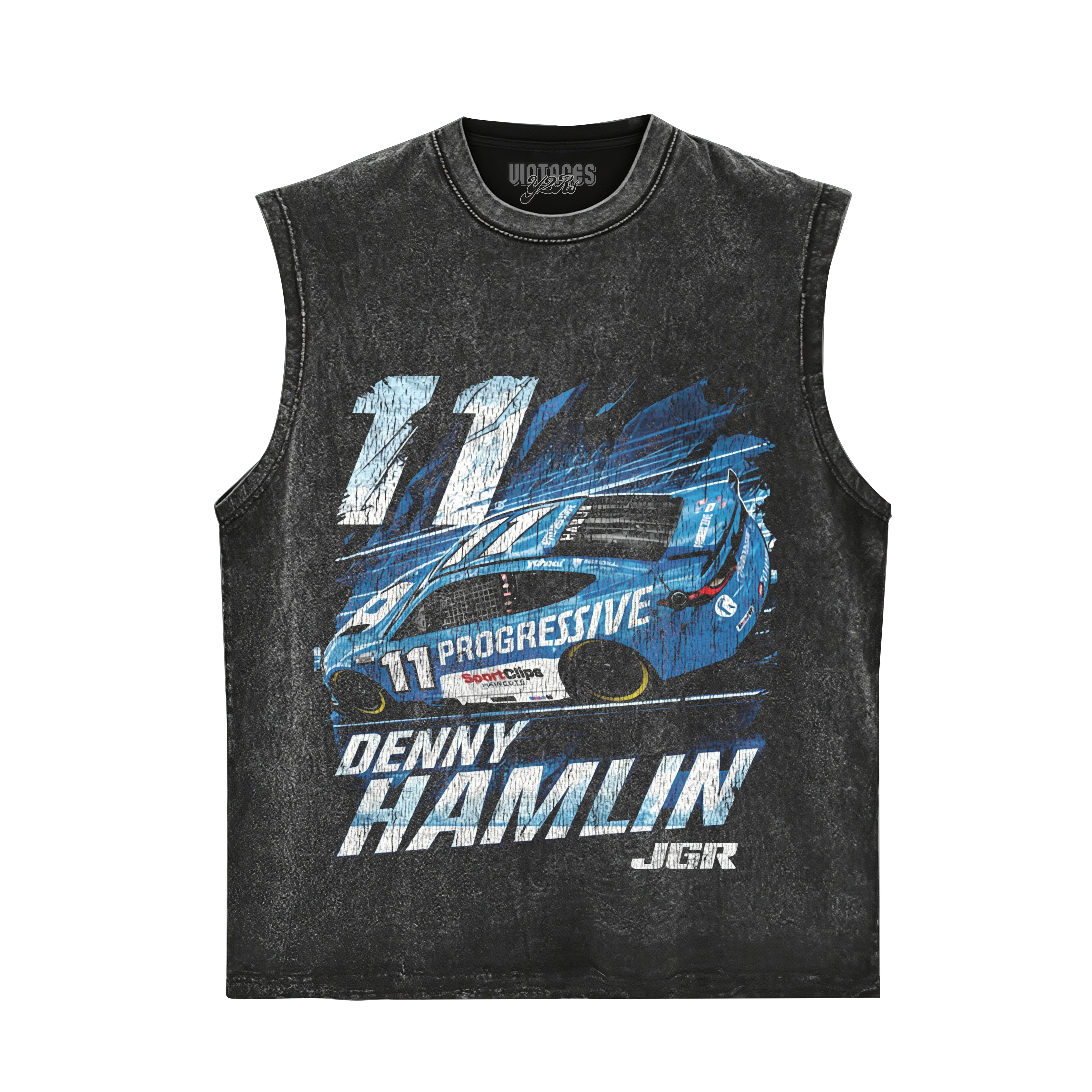 DENNY HAMLIN PROGRESSIVE VINTAGE TANK TOP & TEE & LONG SLEEVE & LAYERED LS & HOODIE