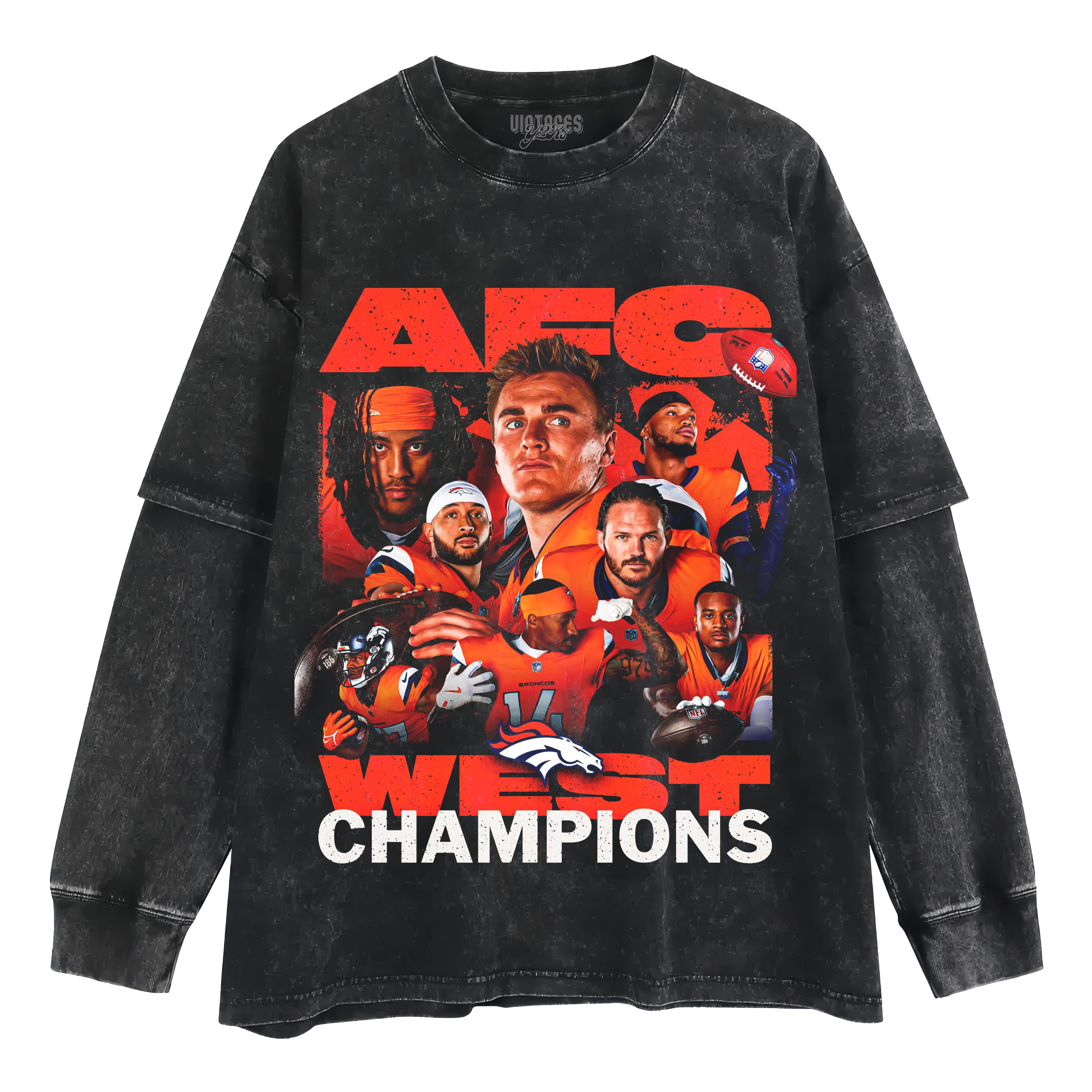 DENVER BRONCOS & 2025 AFC WEST CHAMPIONS LAYERED LONG SLEEVE