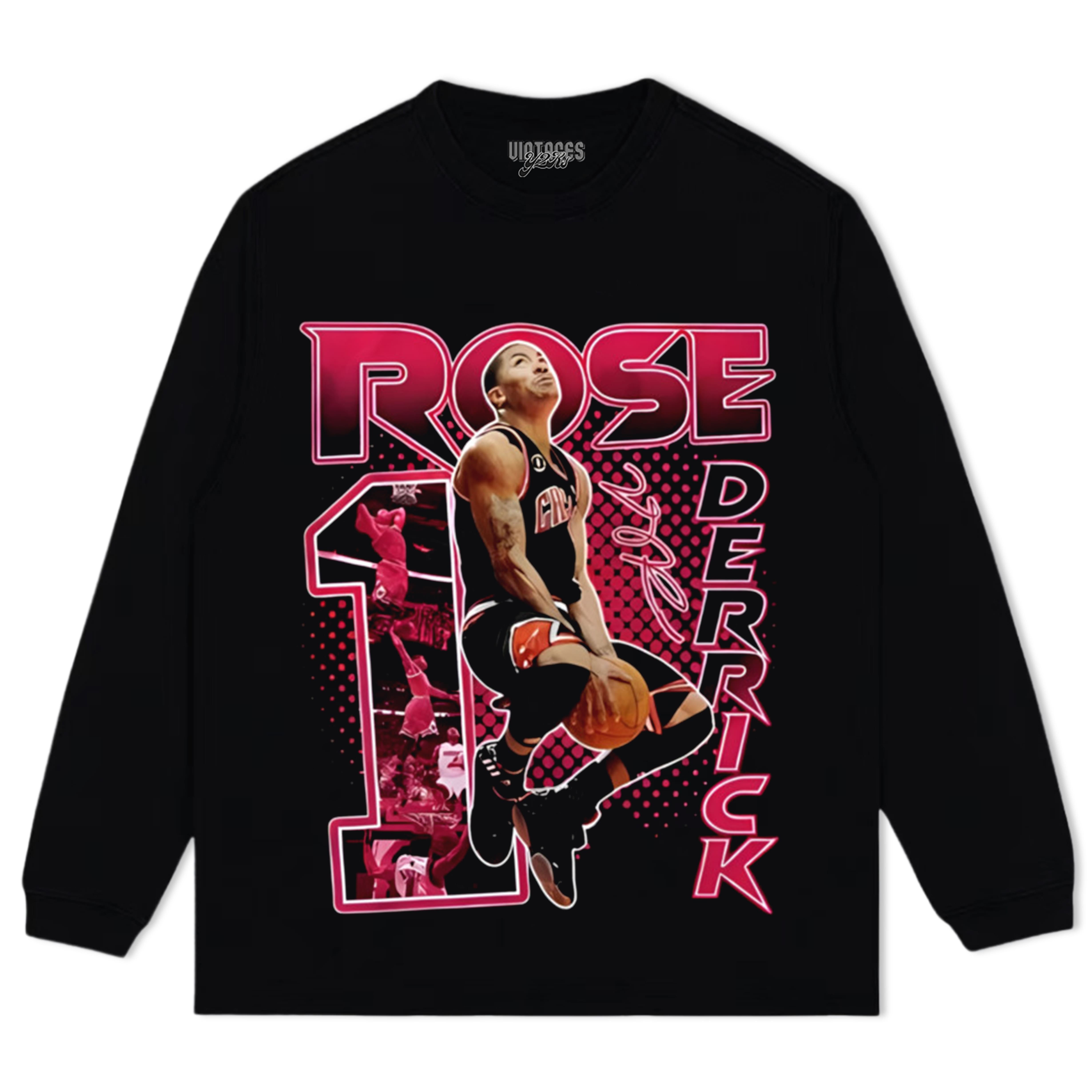 DERRICK ROSE CHICAGO NAME NUMBER TEE & LS & HOODIE