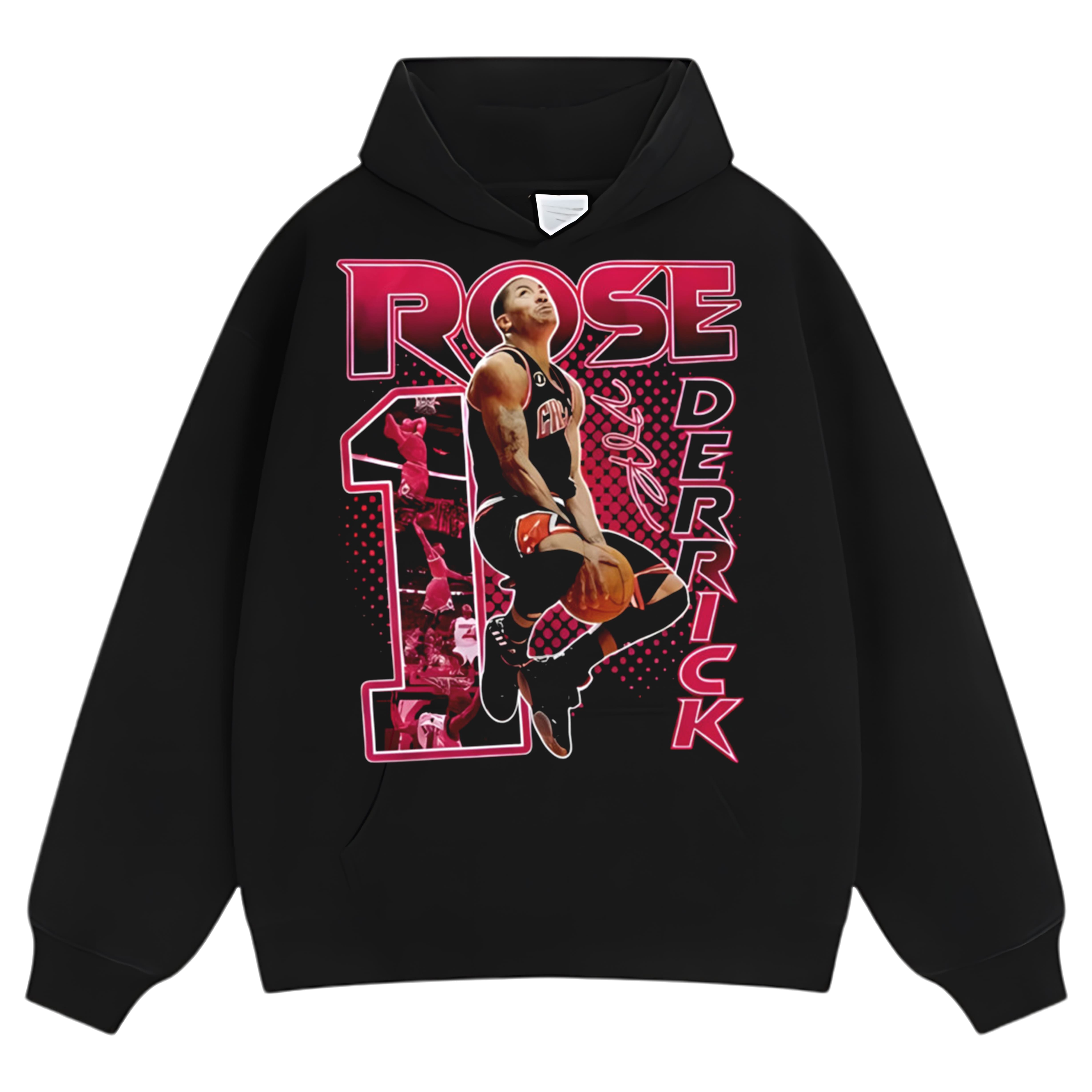 DERRICK ROSE CHICAGO NAME NUMBER TEE & LS & HOODIE