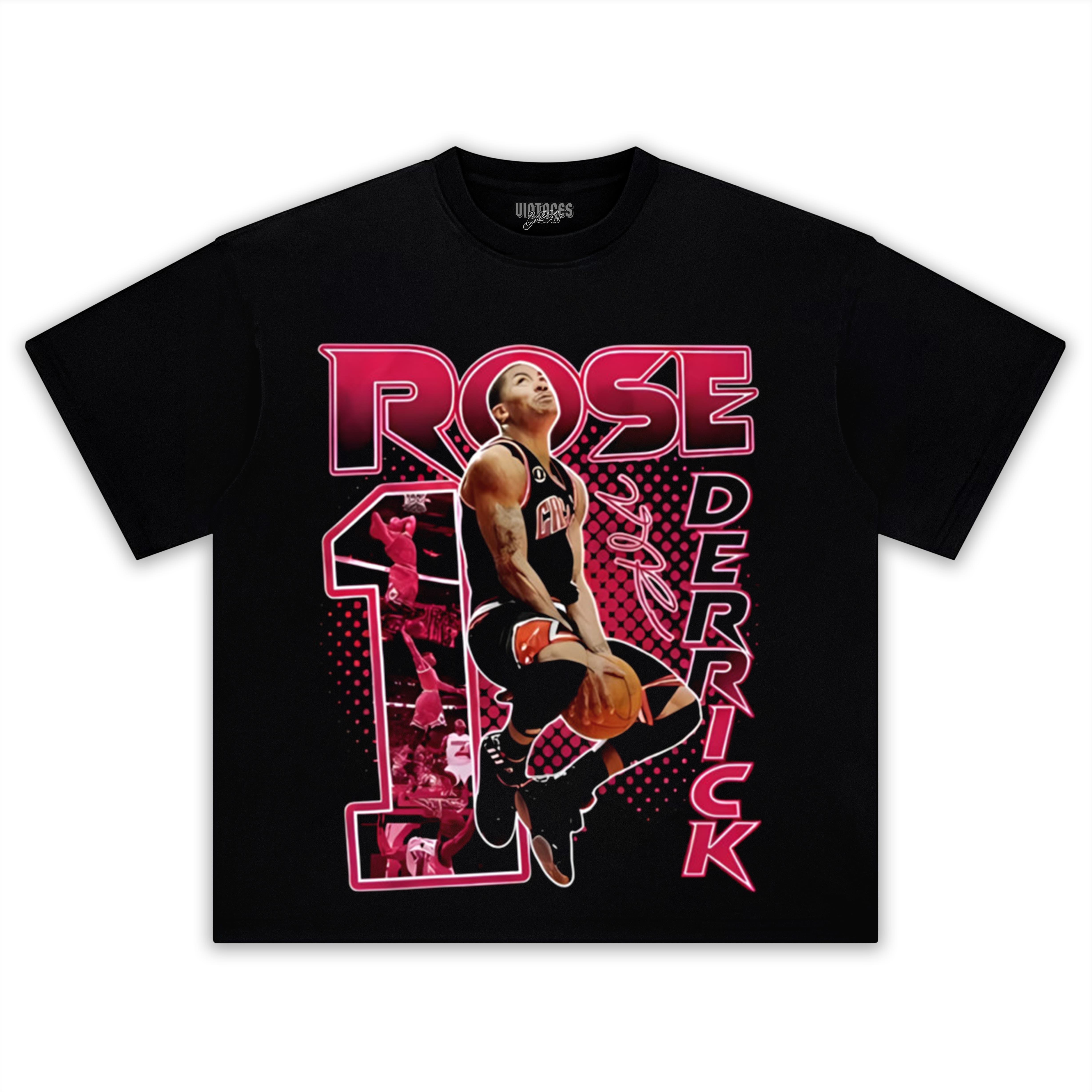 DERRICK ROSE CHICAGO NAME NUMBER TEE & LS & HOODIE