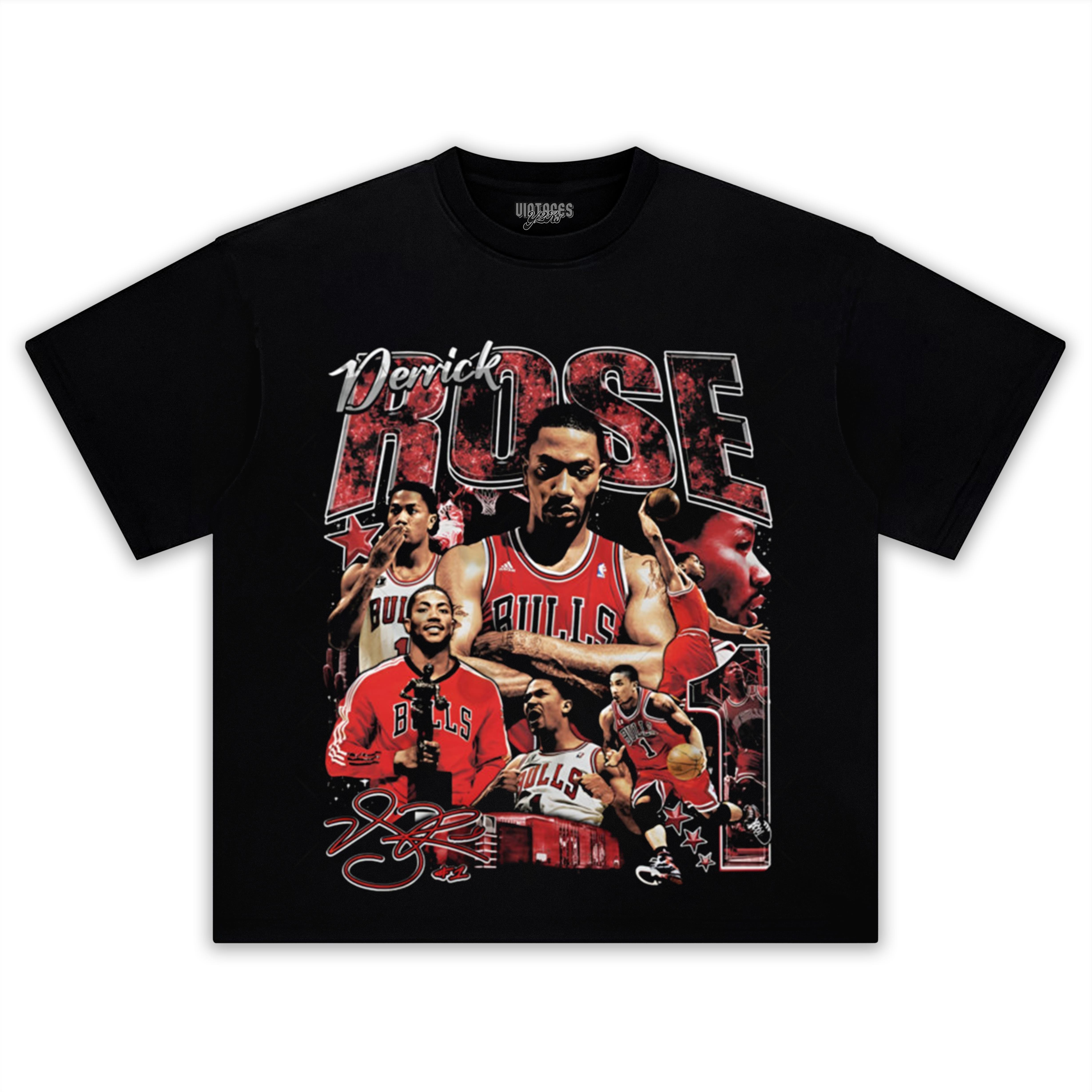 DERRICK ROSE COLLAGE TEE & LS & HOODIE
