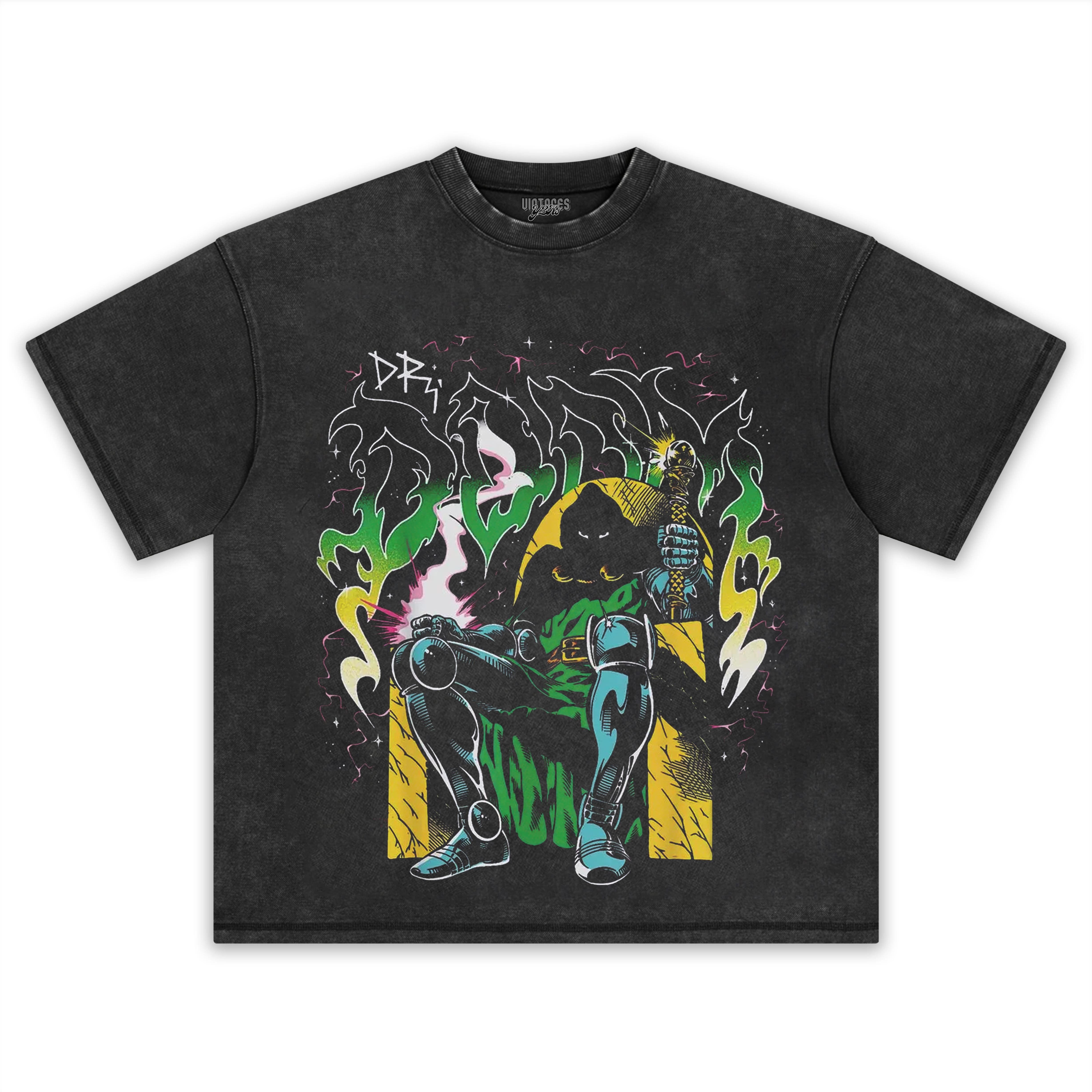 DOCTOR DOOM VINTAGE V2 TEE & LS & HOODIE
