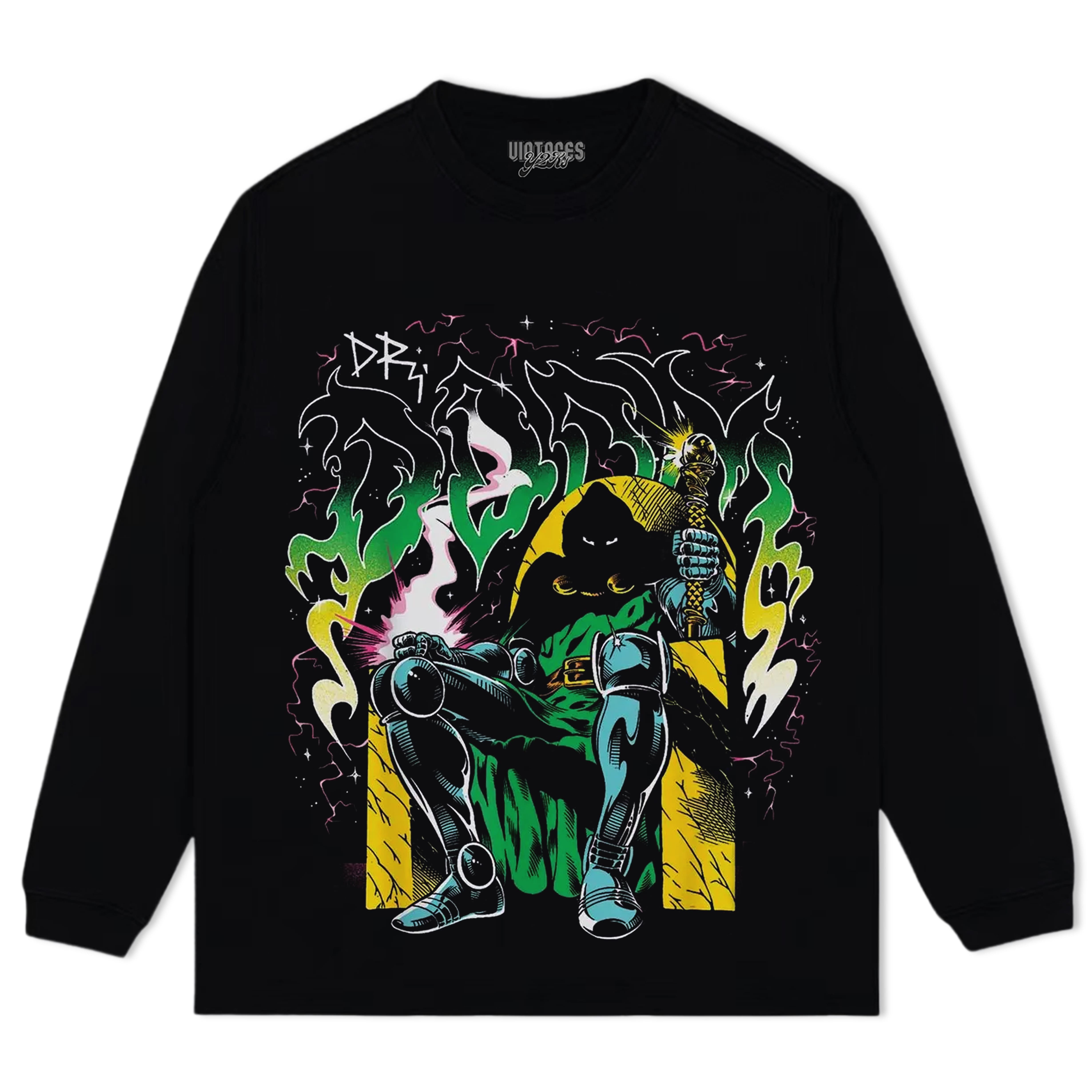 DOCTOR DOOM VINTAGE V2 TEE & LS & HOODIE