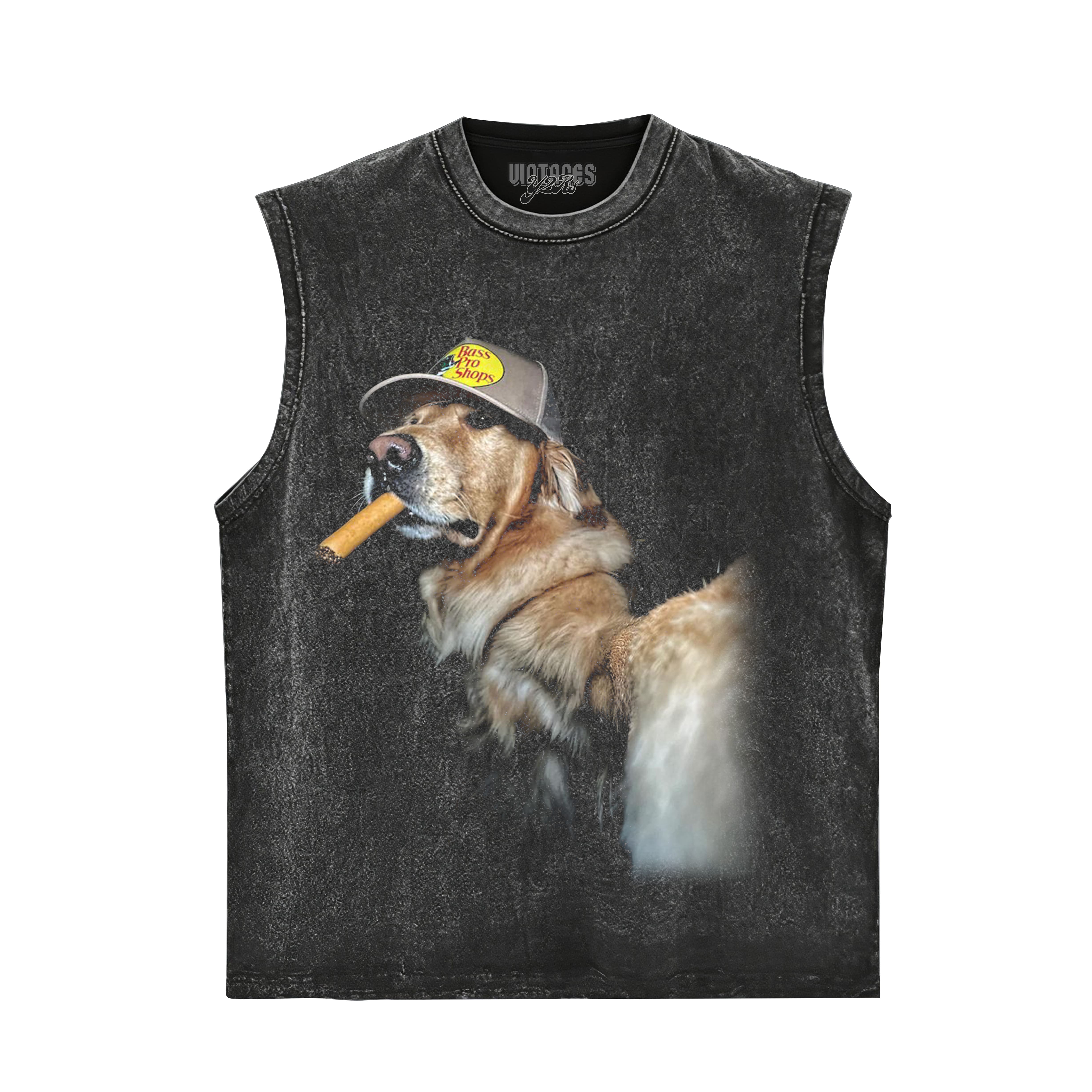 DOG SMOKING V3 TANK TOP & TEE & LONG SLEEVE & LAYERED LS & HOODIE