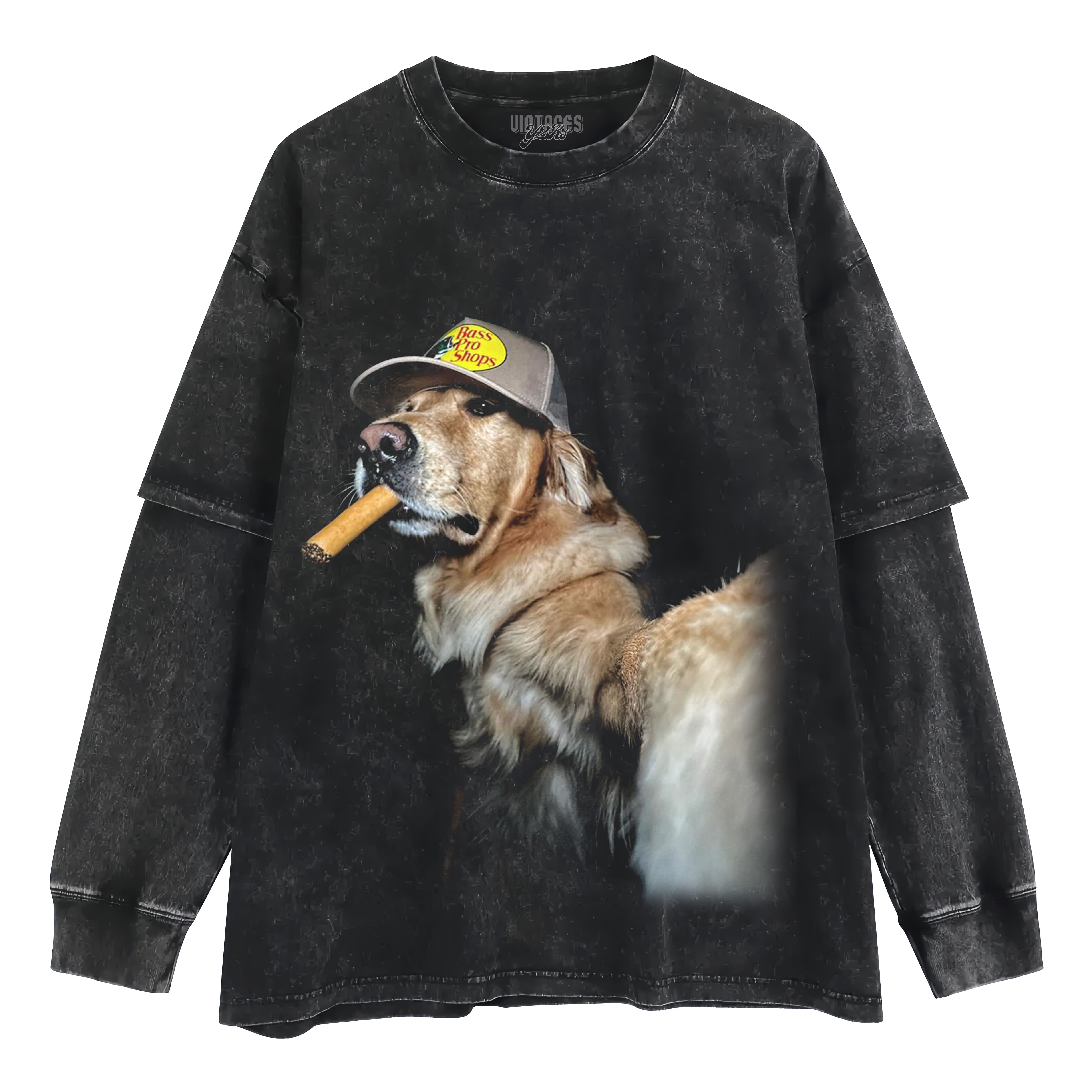 DOG SMOKING V3 TANK TOP & TEE & LONG SLEEVE & LAYERED LS & HOODIE
