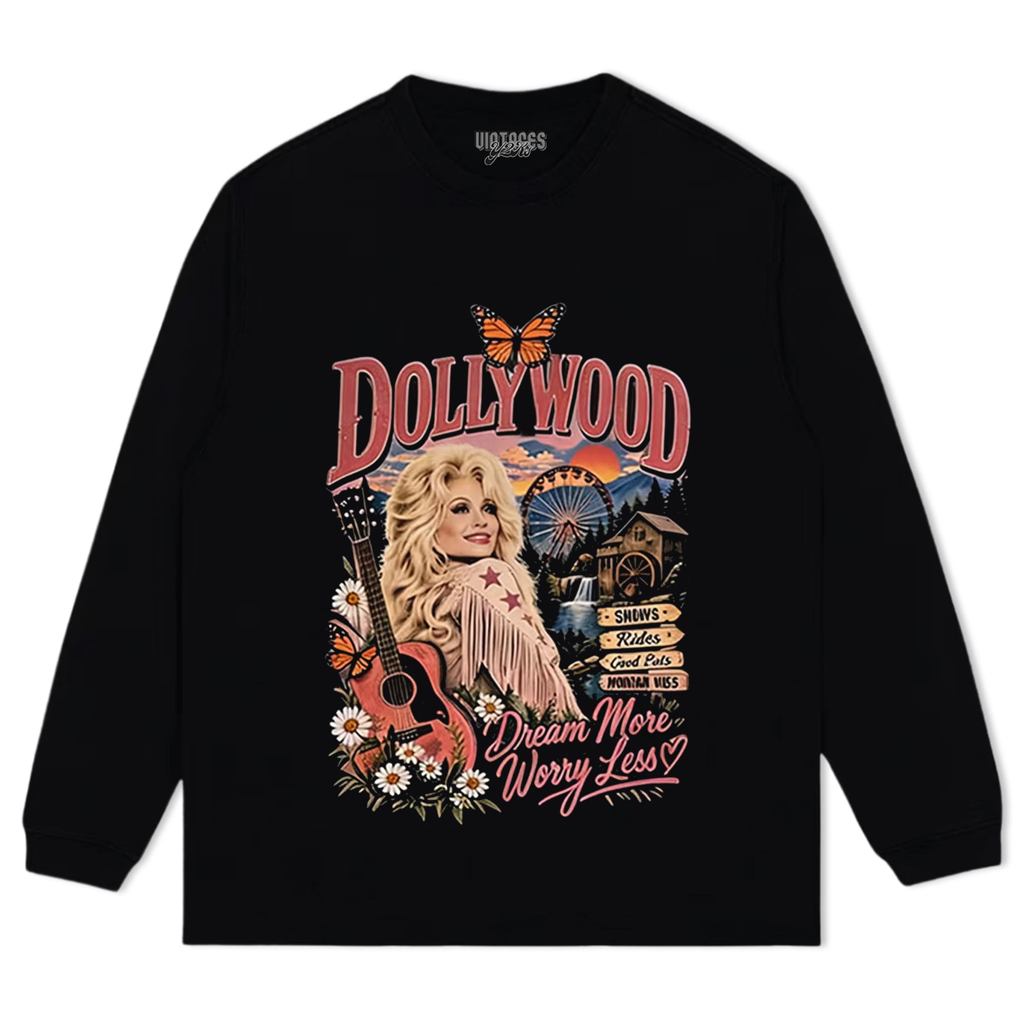DOLLY PARTON MUSIC V2 TANK TOP & TEE & LONG SLEEVE & LAYERED LS & HOODIE