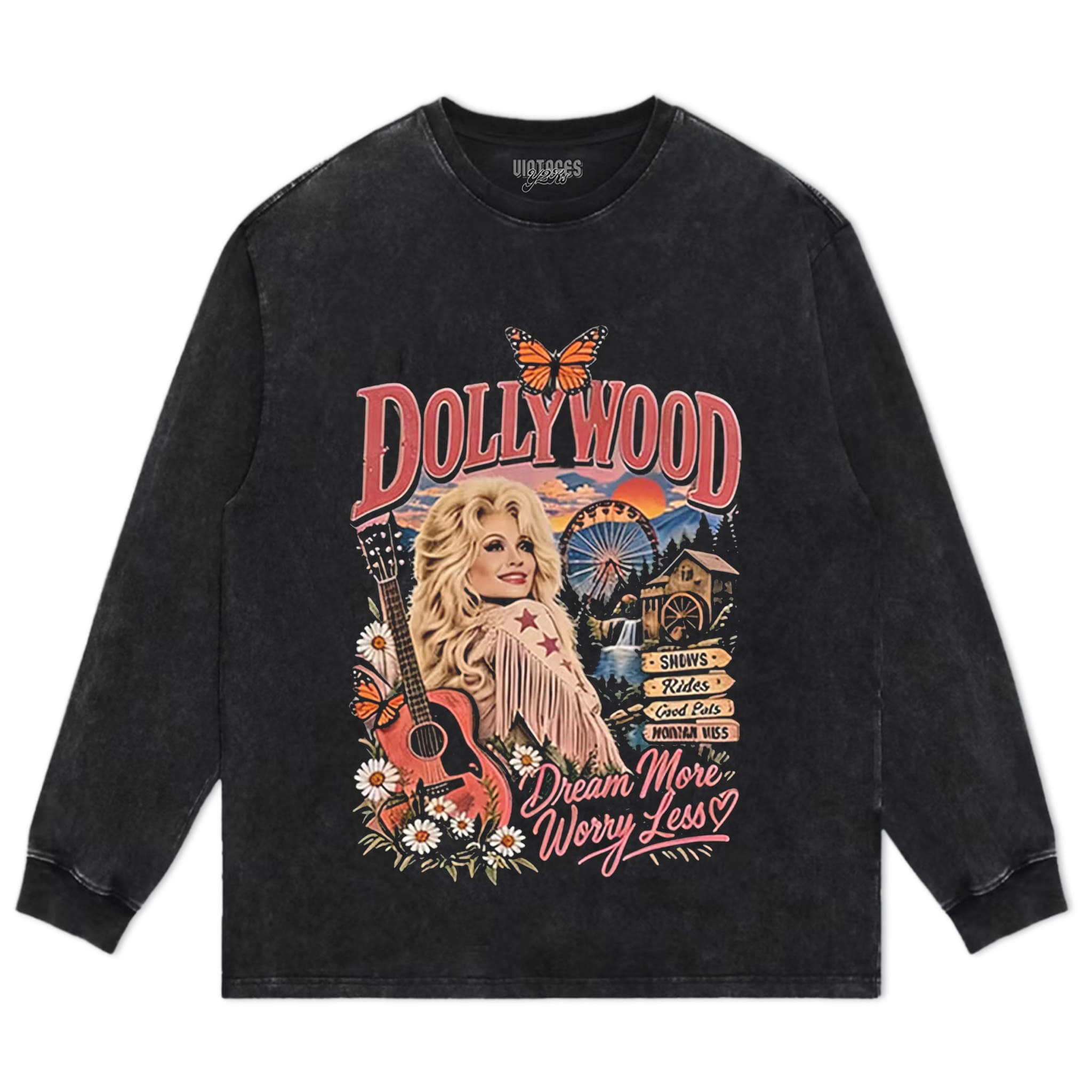 DOLLY PARTON MUSIC V2 TANK TOP & TEE & LONG SLEEVE & LAYERED LS & HOODIE