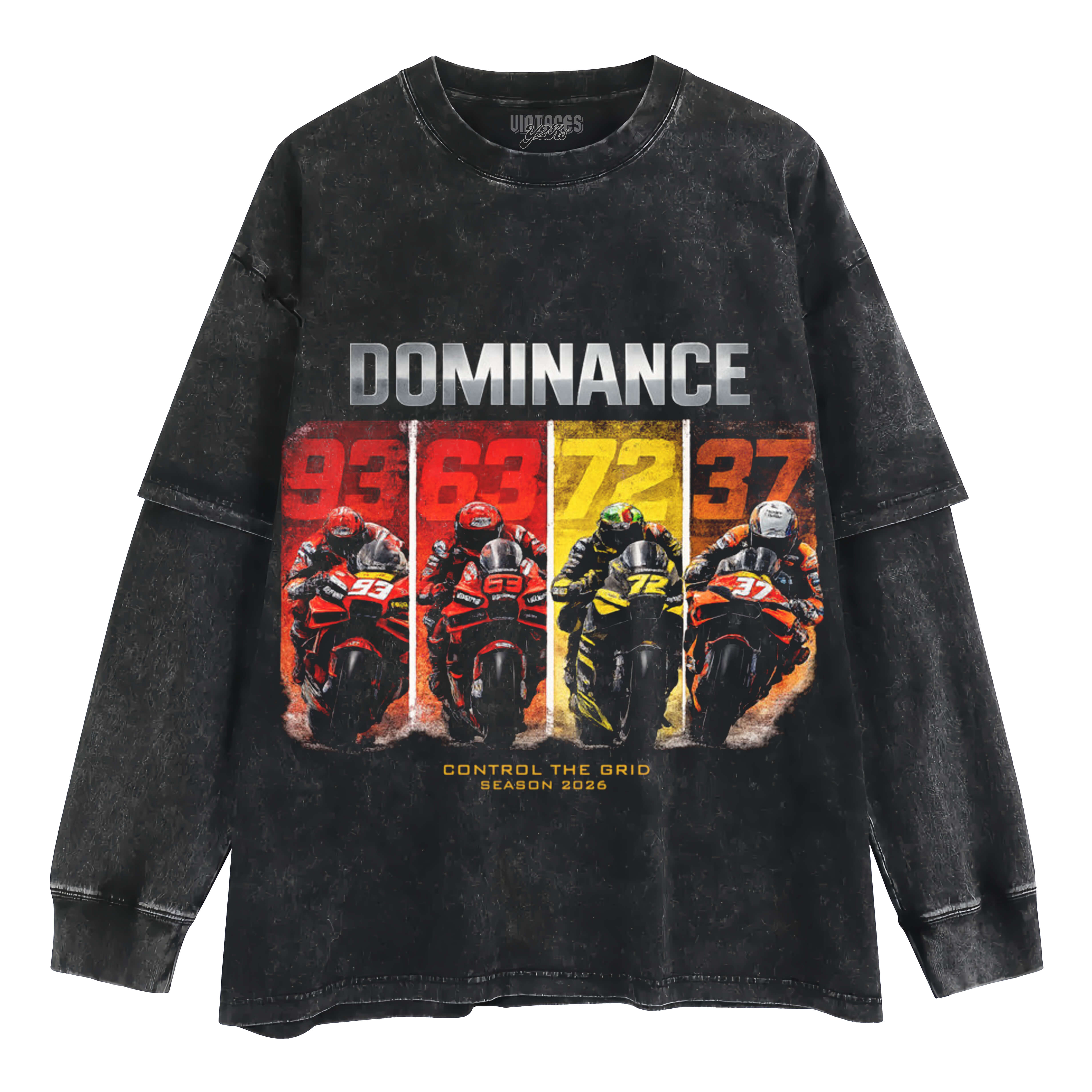 DOMINANCE 2026 – CONTROL THE GRID MOTOGP RIDERS EDITION TANK TOP & TEE & LONG SLEEVE & LAYERED LS & HOODIE