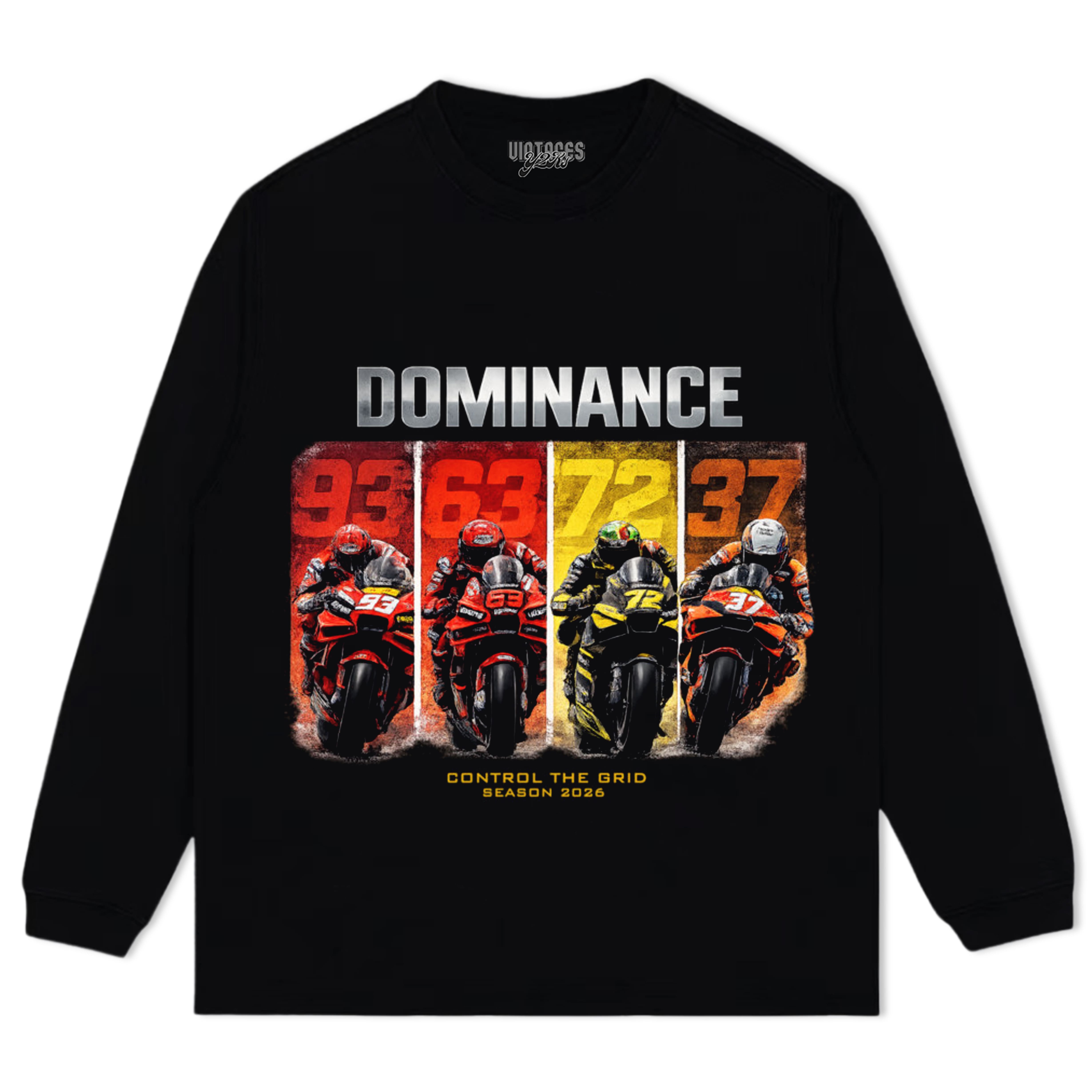 DOMINANCE 2026 – CONTROL THE GRID MOTOGP RIDERS EDITION TANK TOP & TEE & LONG SLEEVE & LAYERED LS & HOODIE