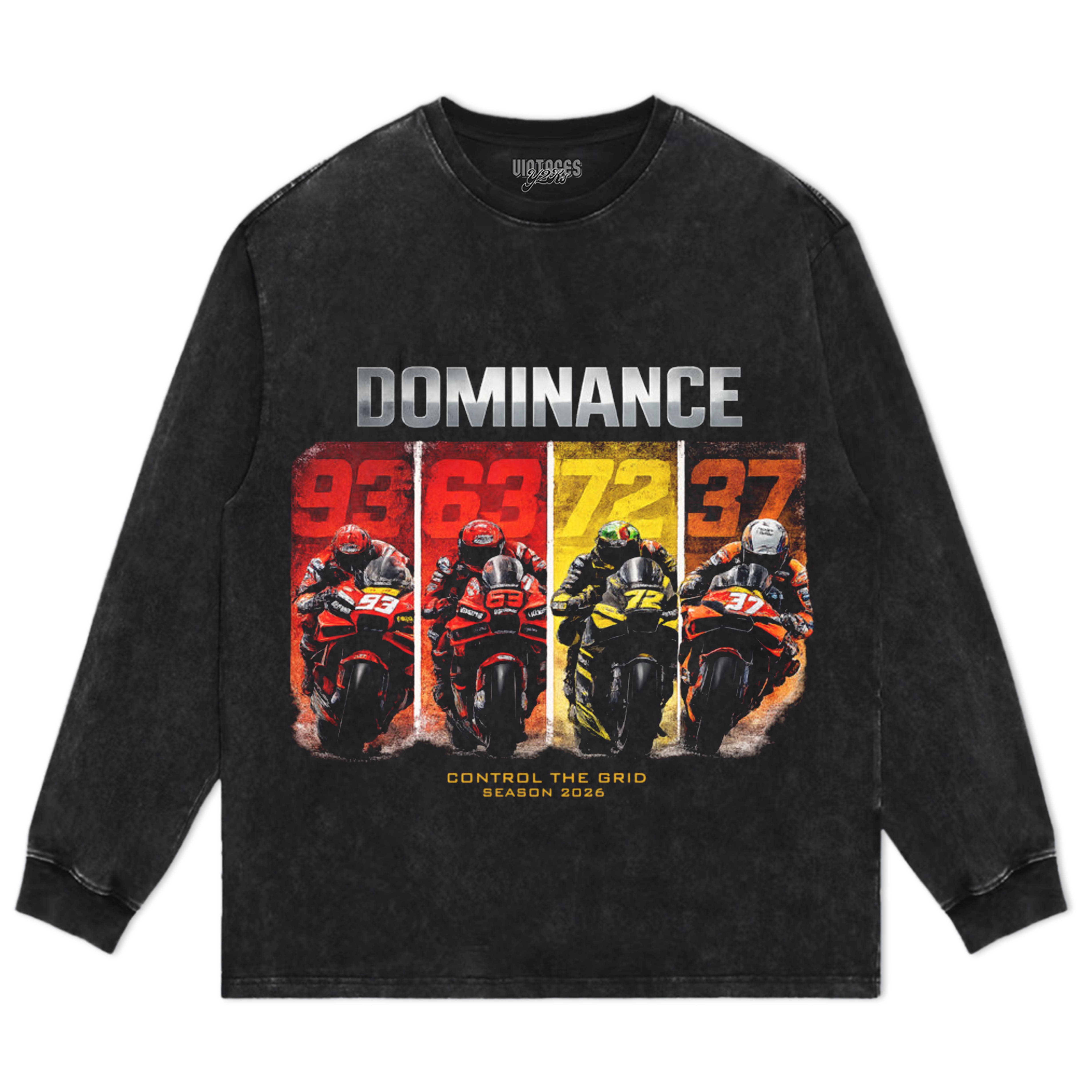 DOMINANCE 2026 – CONTROL THE GRID MOTOGP RIDERS EDITION TANK TOP & TEE & LONG SLEEVE & LAYERED LS & HOODIE