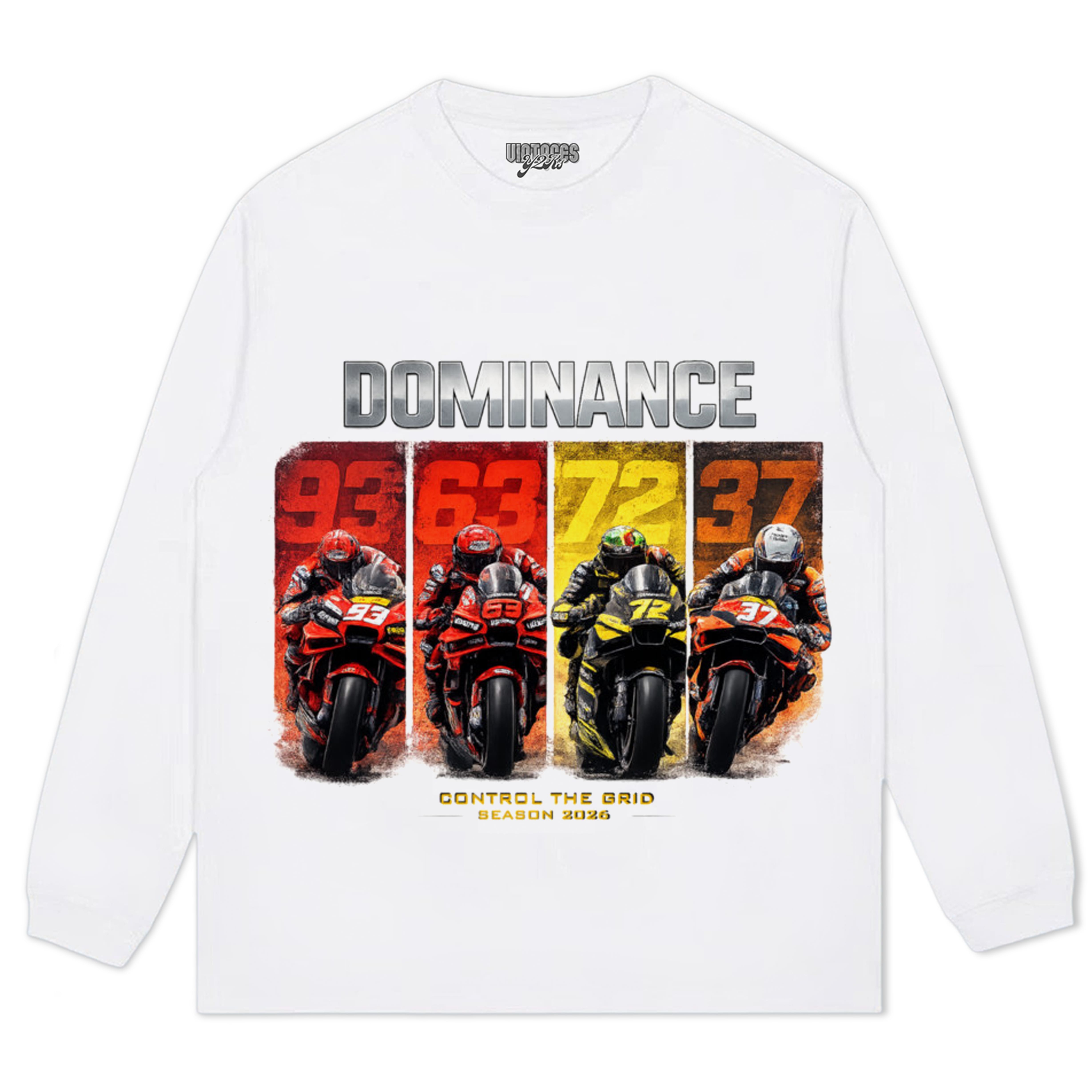 DOMINANCE 2026 – CONTROL THE GRID MOTOGP RIDERS EDITION TANK TOP & TEE & LONG SLEEVE & LAYERED LS & HOODIE