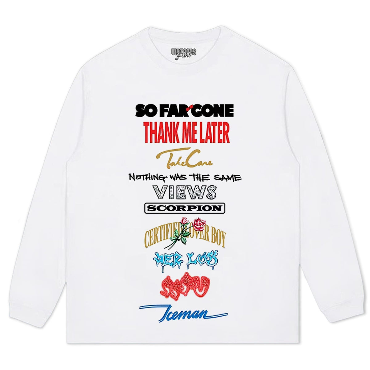 DRAKE ALBUM ARCHIVE TANK TOP & TEE & LONG SLEEVE & LAYERED LS & HOODIE