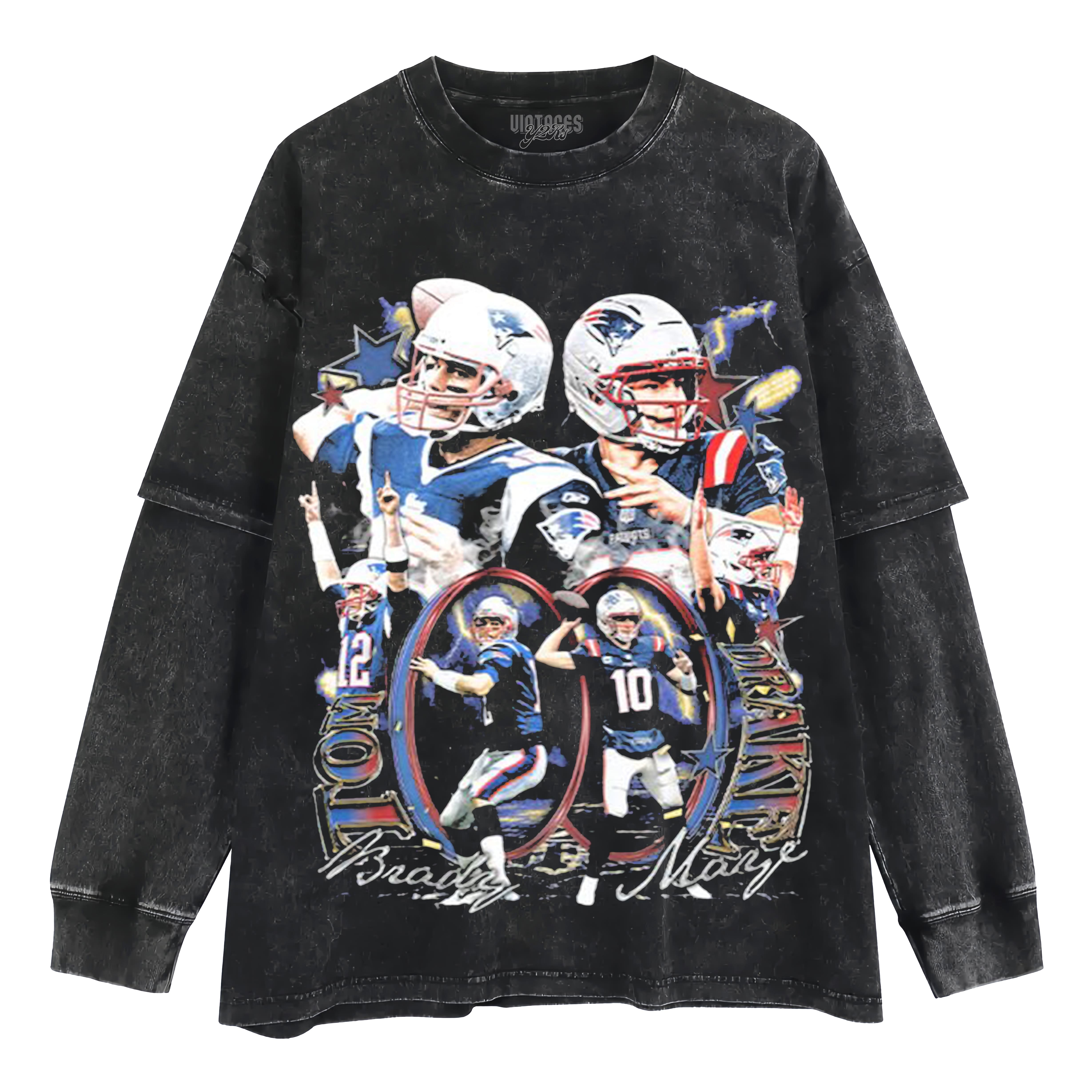 DRAKE MAYE & TOM BRADY LAYERED LONG SLEEVE
