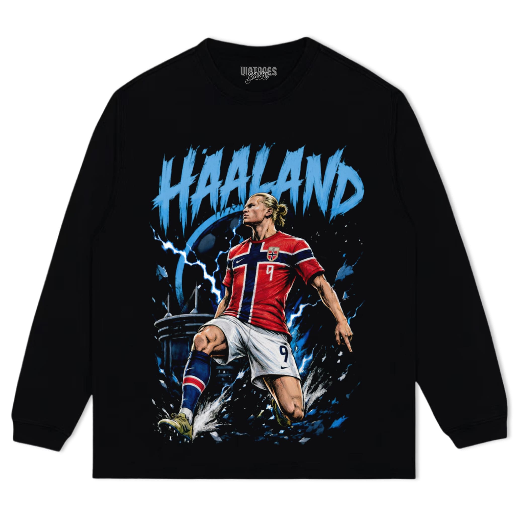 ERLING HAALAND - BORN TO SCORE TANK TOP & TEE & LONG SLEEVE & LAYERED LS & HOODIE