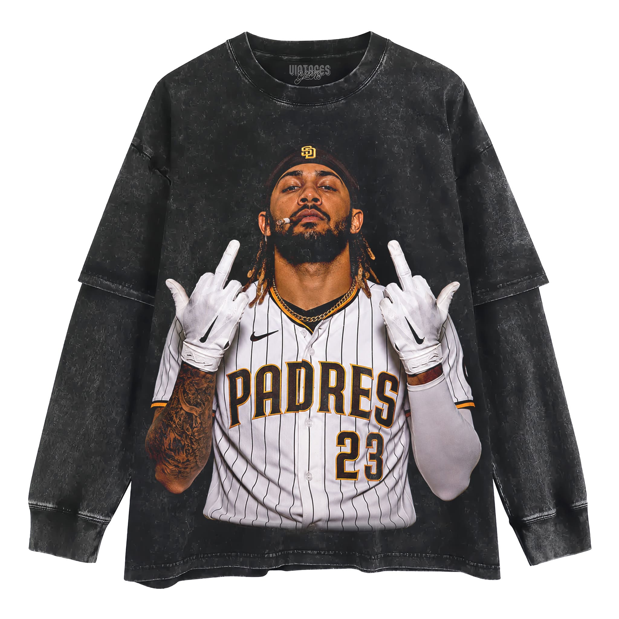 FERNANDO TATIS JR. MIDDLE FINGER V2 TANK TOP & TEE & LONG SLEEVE & LAYERED LS & HOODIE