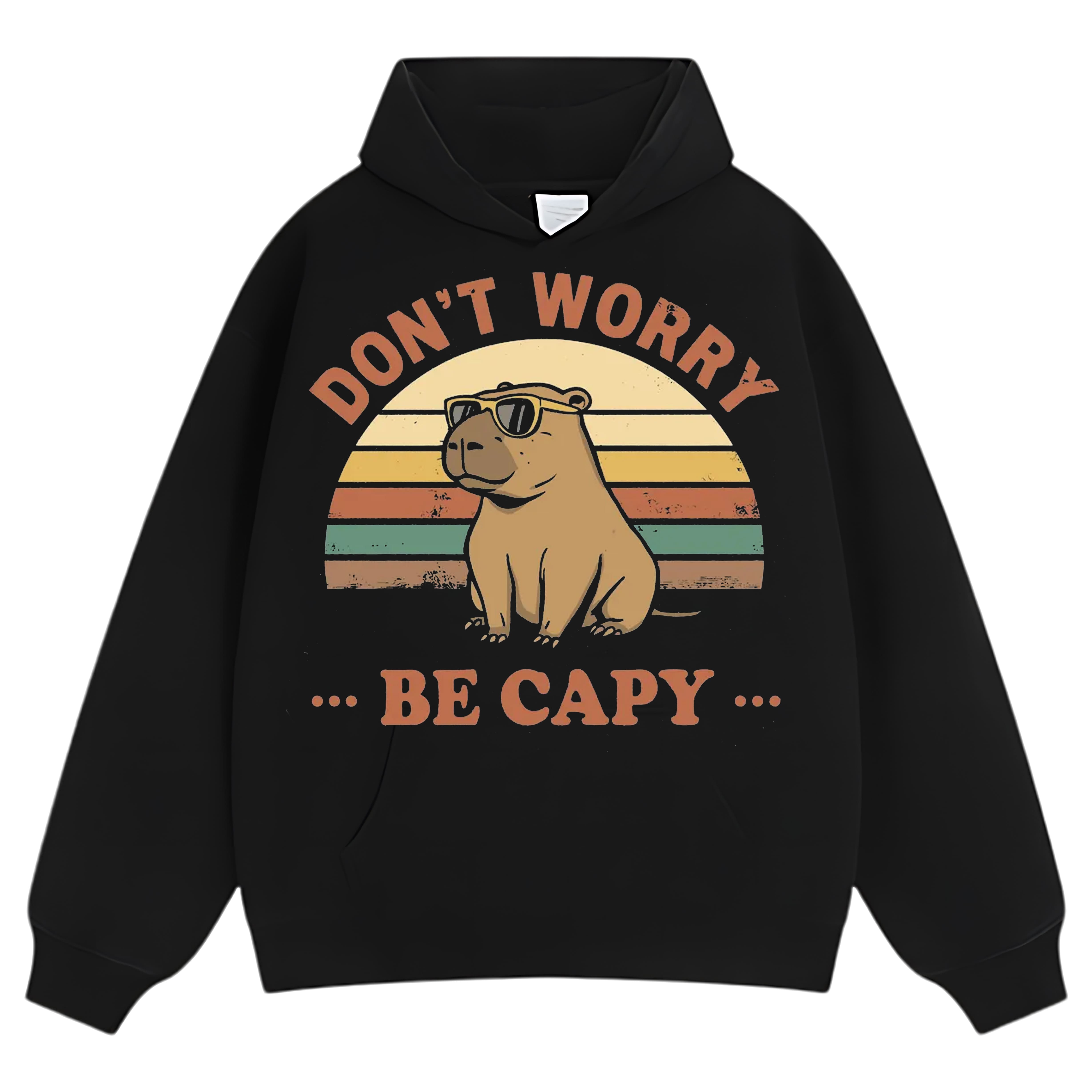 FUNNY CAPYBARA SHIRT, DON'T WORRY BE CAPY TEE & LS & HOODIE